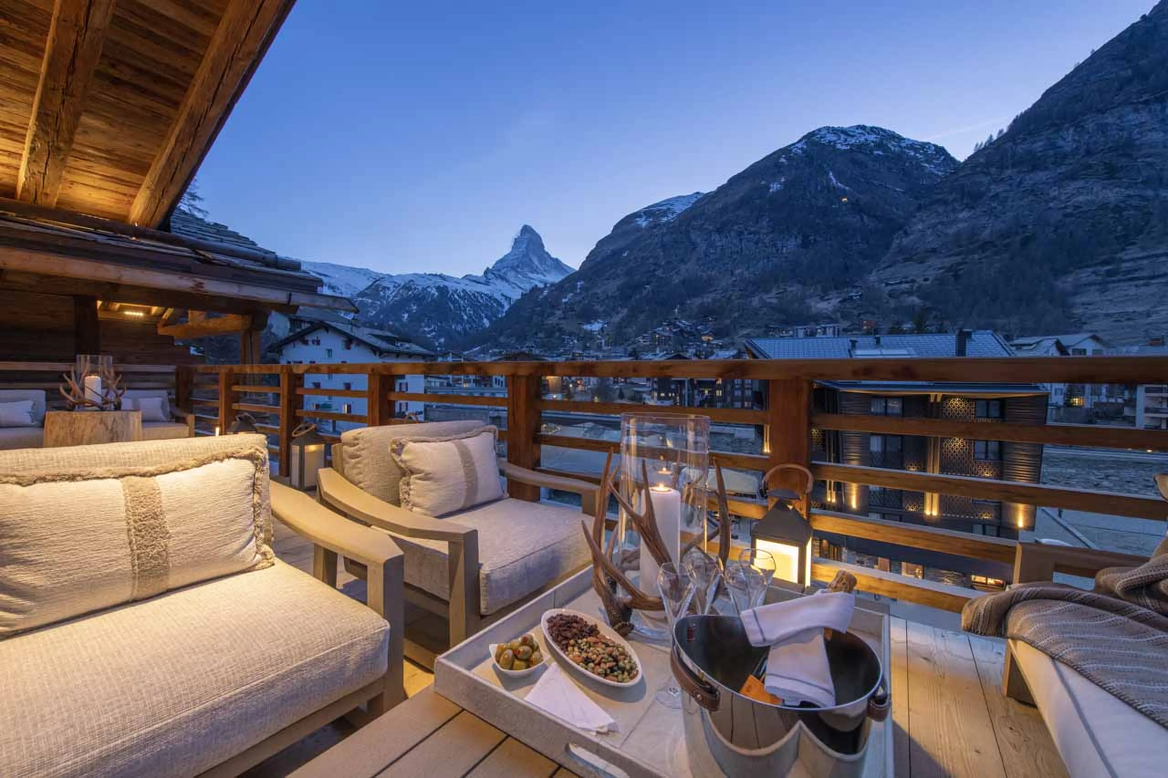Balcony of Chalet Elbrus in Zermatt