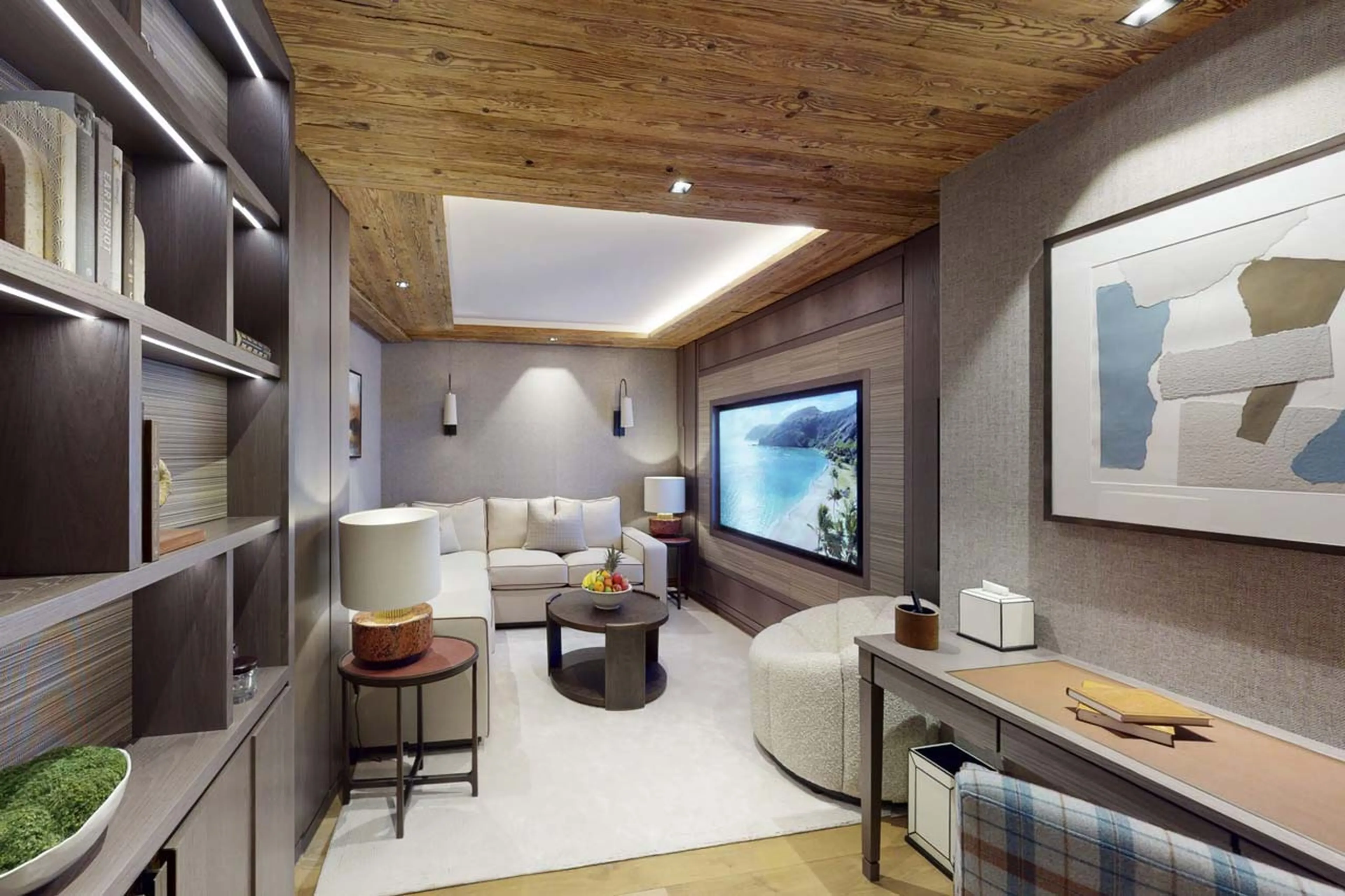 Office and TV snug in Chalet Elbrus in Zermatt