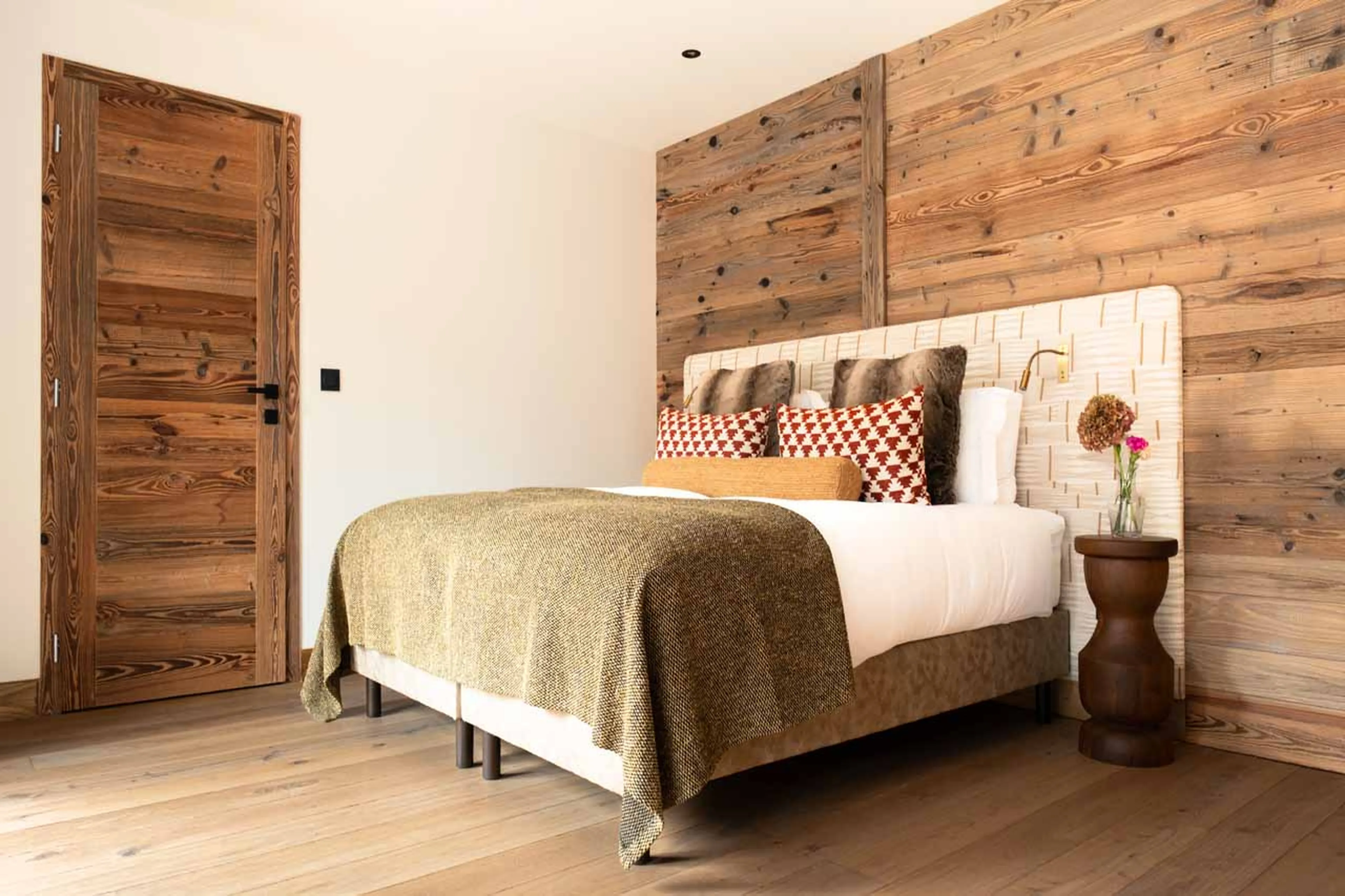 Bedroom 1 en-suite entrance at Chalet Elegie in Meribel