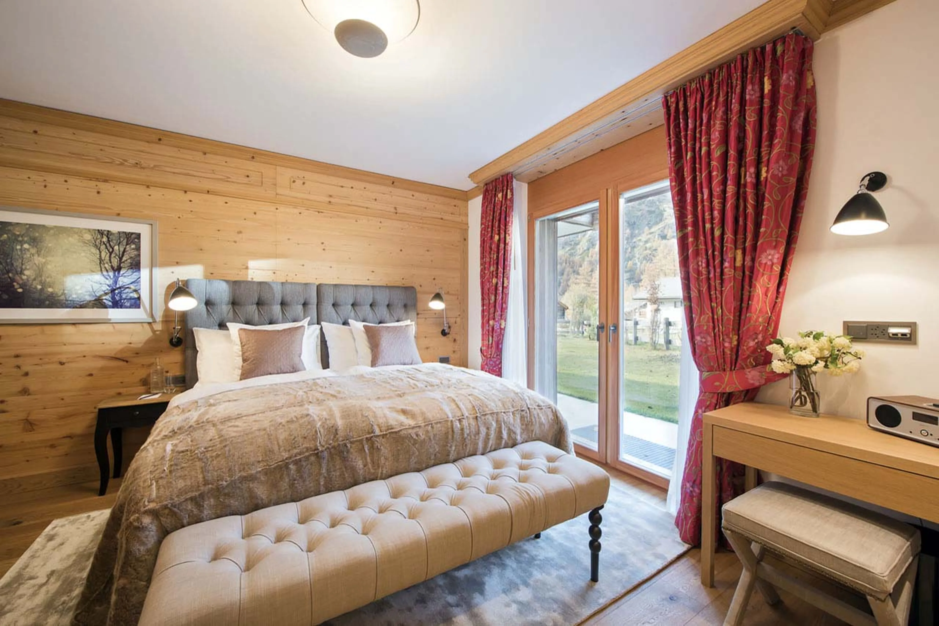 Bedroom one of Chalet Elena in Zermatt