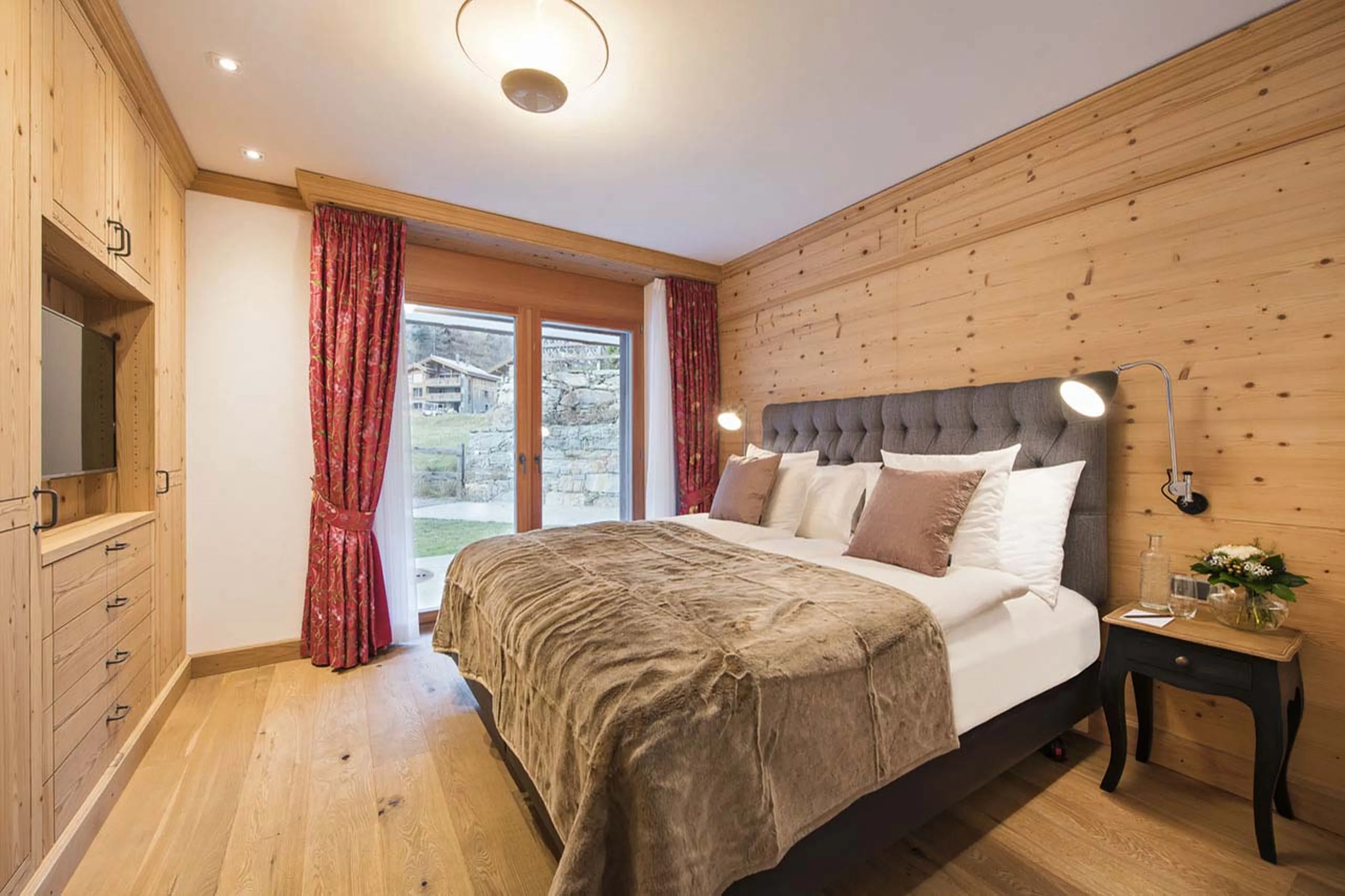 Bedroom three at Chalet Elena in Zermatt