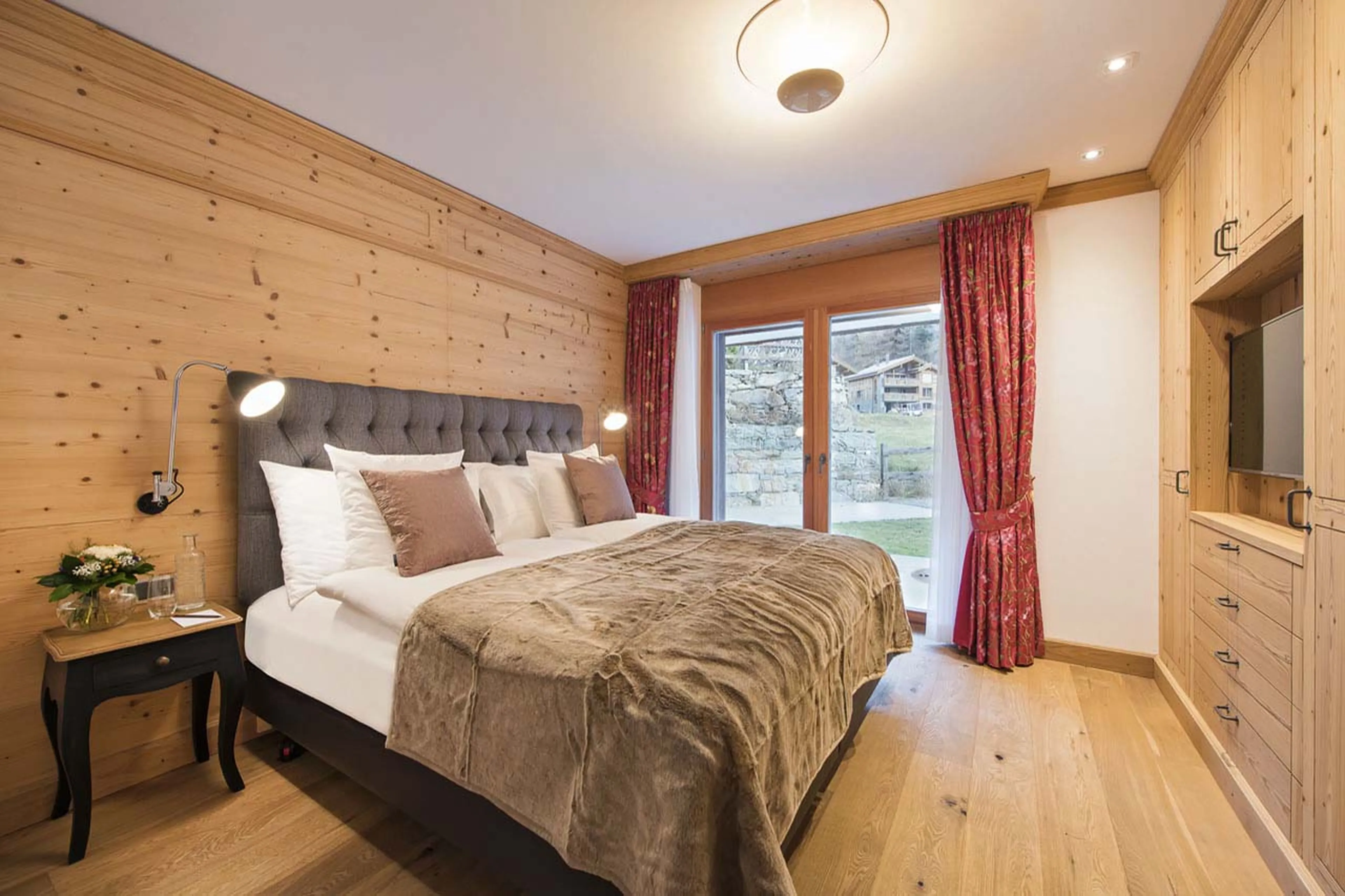 Bedroom four at Chalet Elena in Zermatt