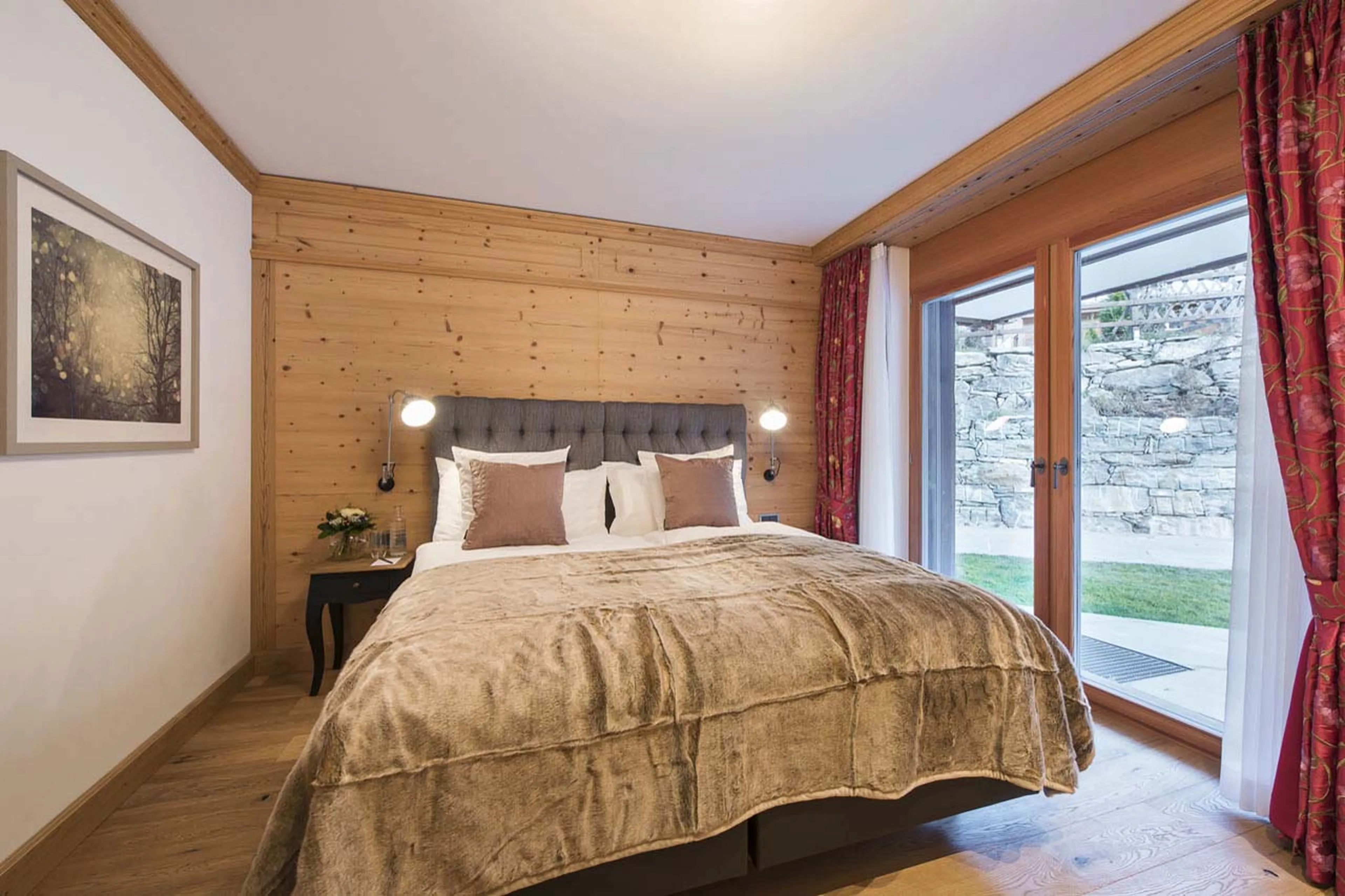 Bedroom four terrace at Chalet Elena in Zermatt
