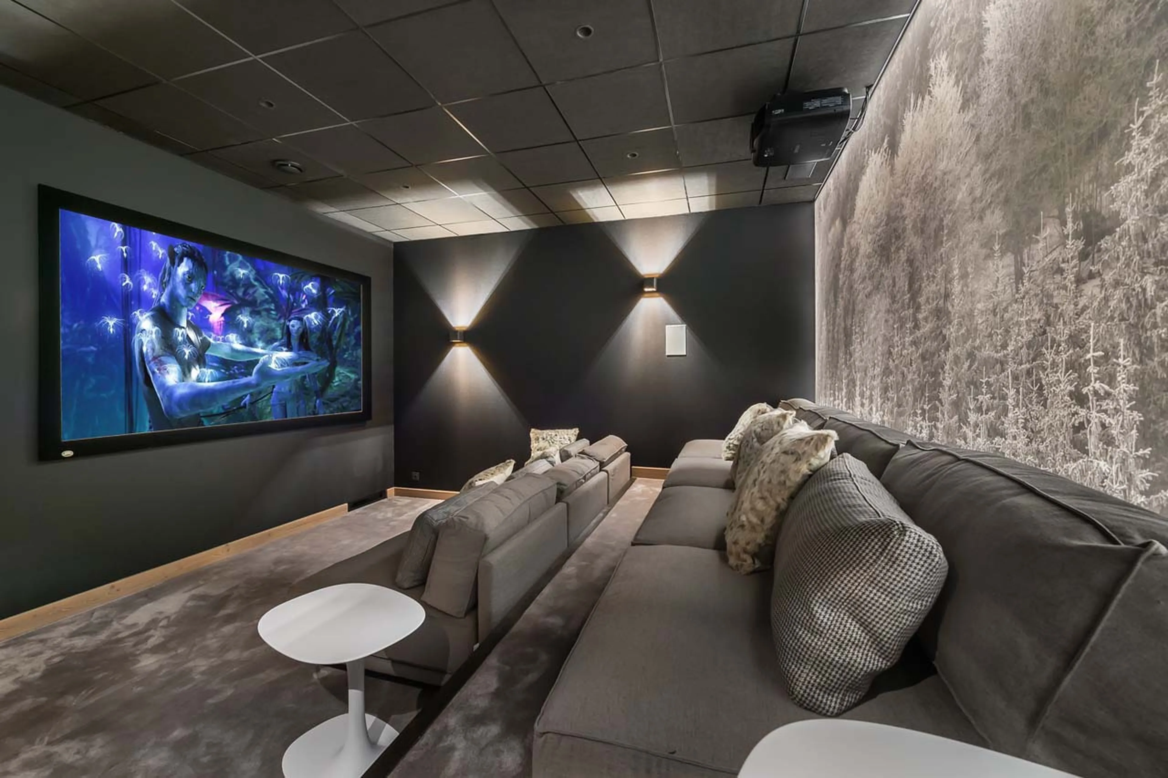 Cinema room at Chalet Elixir in Courchevel 1850