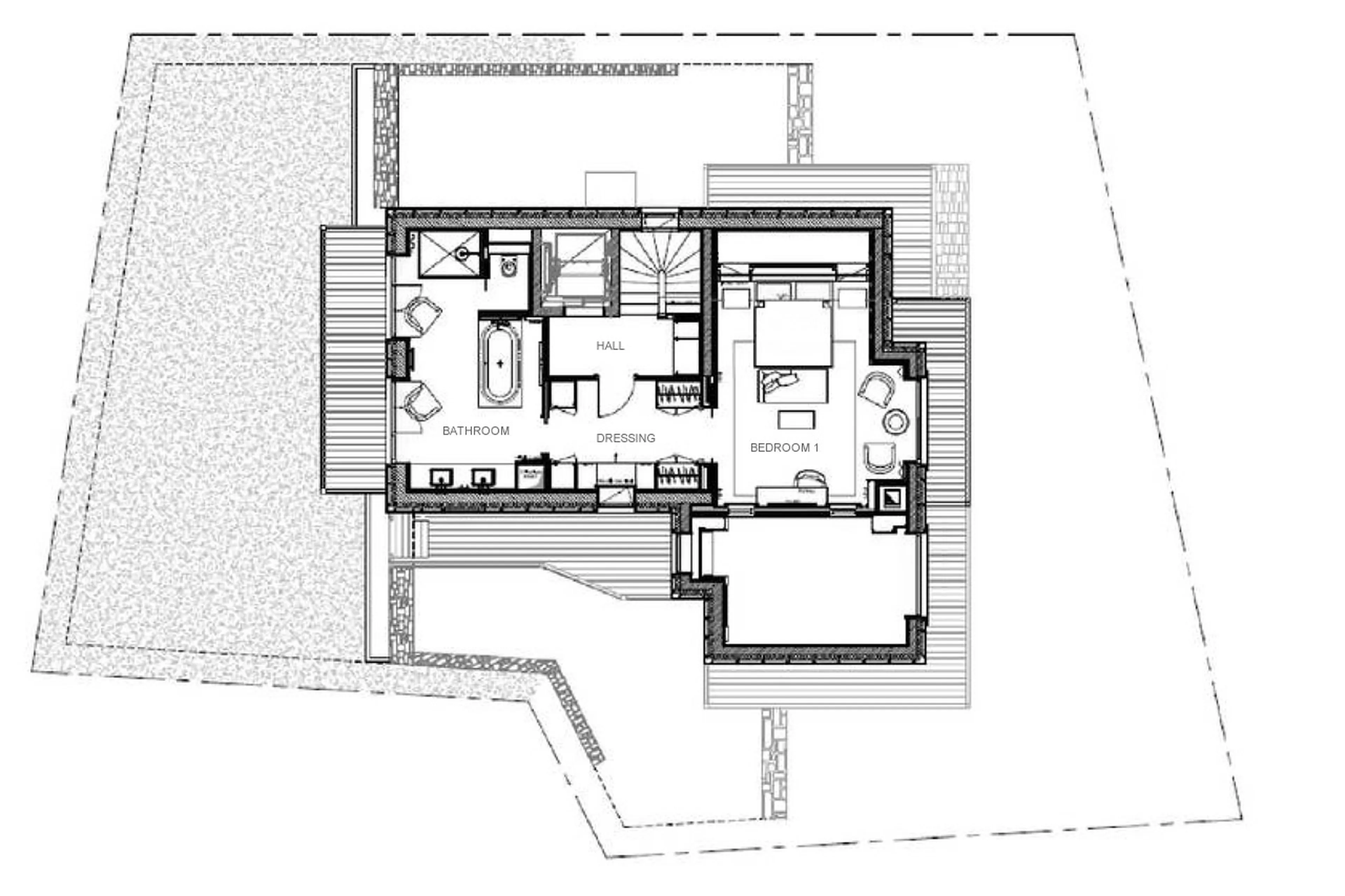 Level 3 floor plan of Chalet Elixir in Courchevel 1850
