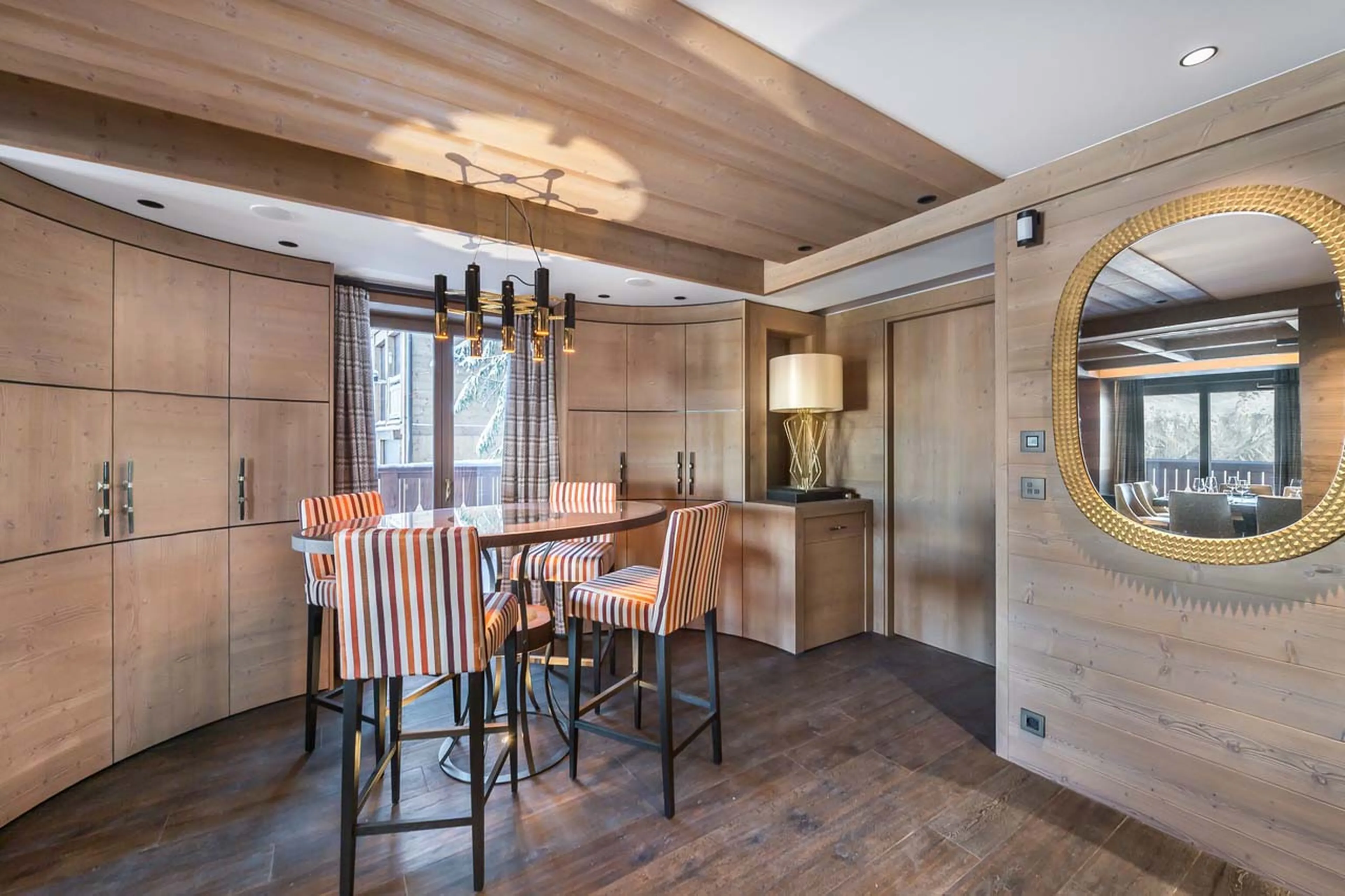 Bar seating at Chalet Elixir in Courchevel 1850