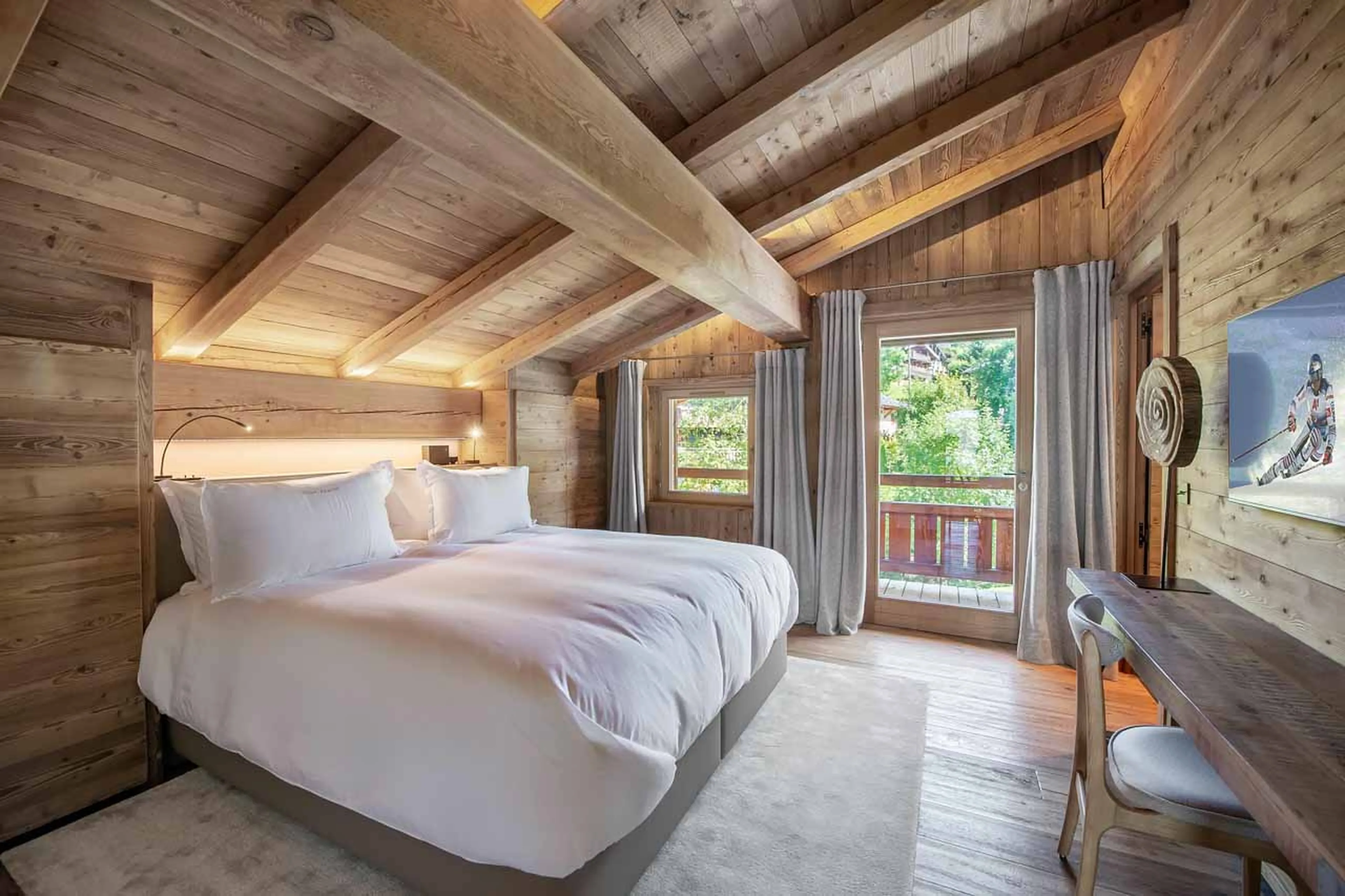 Bedroom four at Chalet Eraldo in Megeve