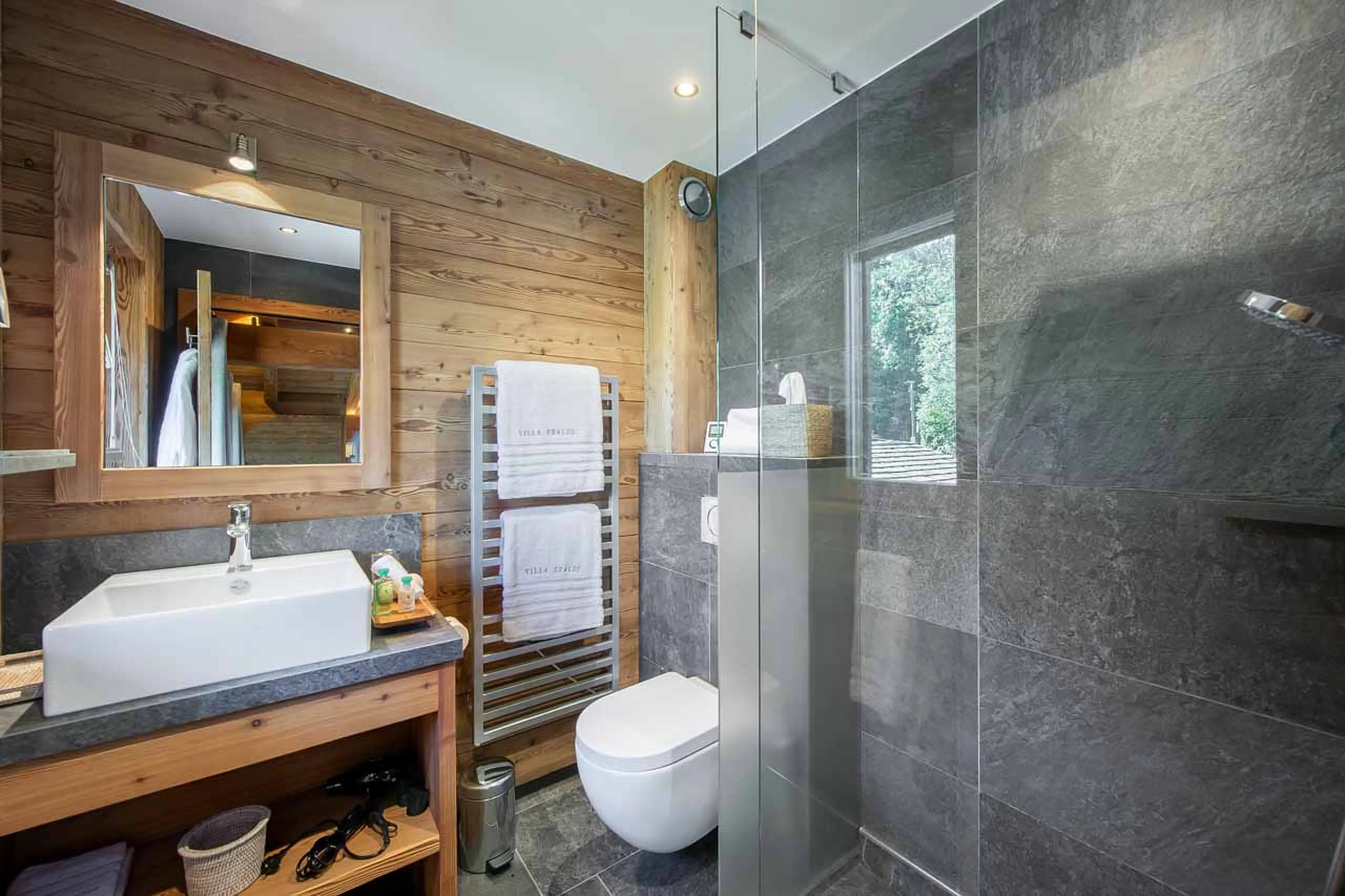 Shower room at Chalet Eraldo in Megeve