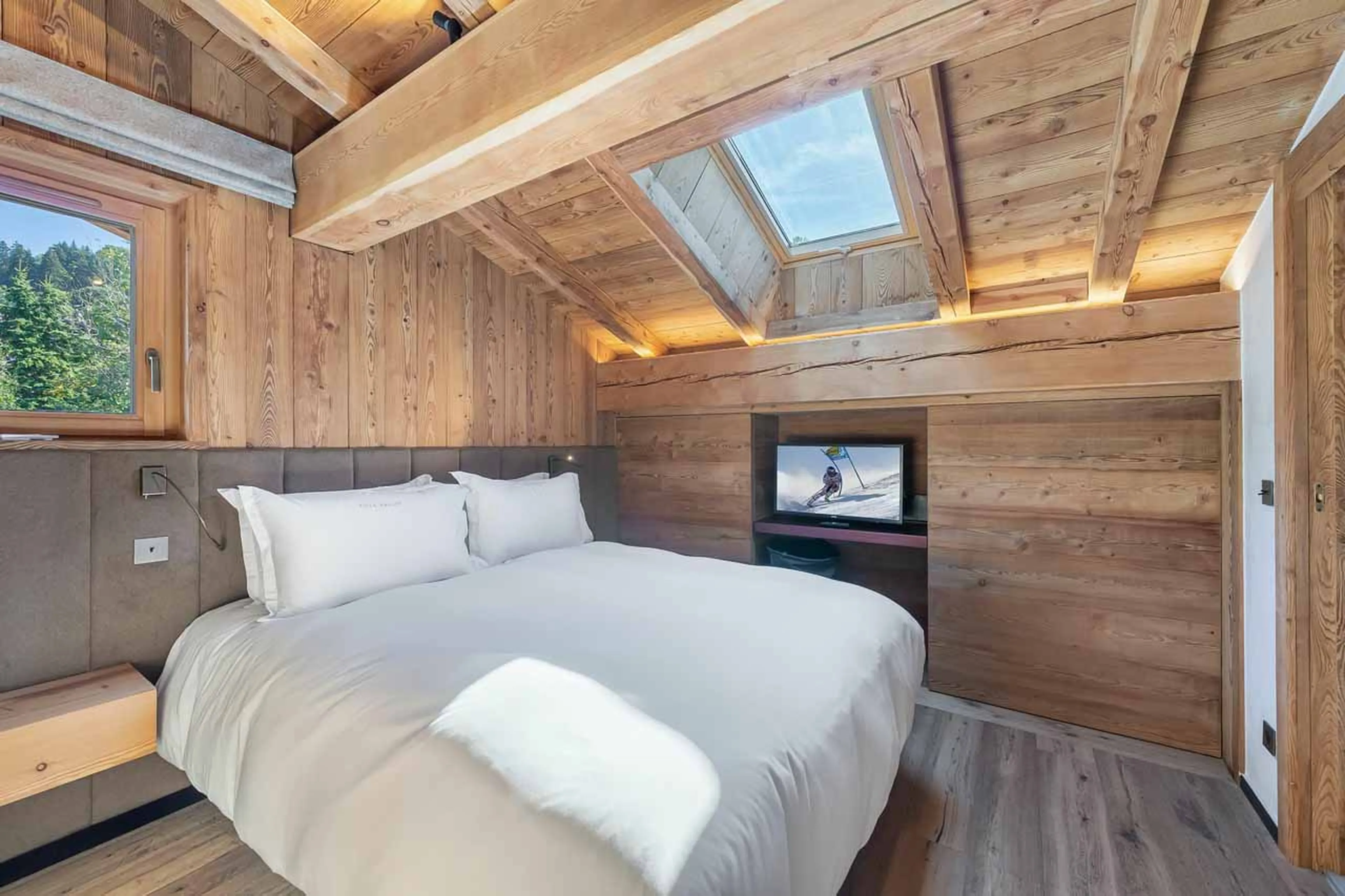 Bedroom five at Chalet Eraldo in Megeve