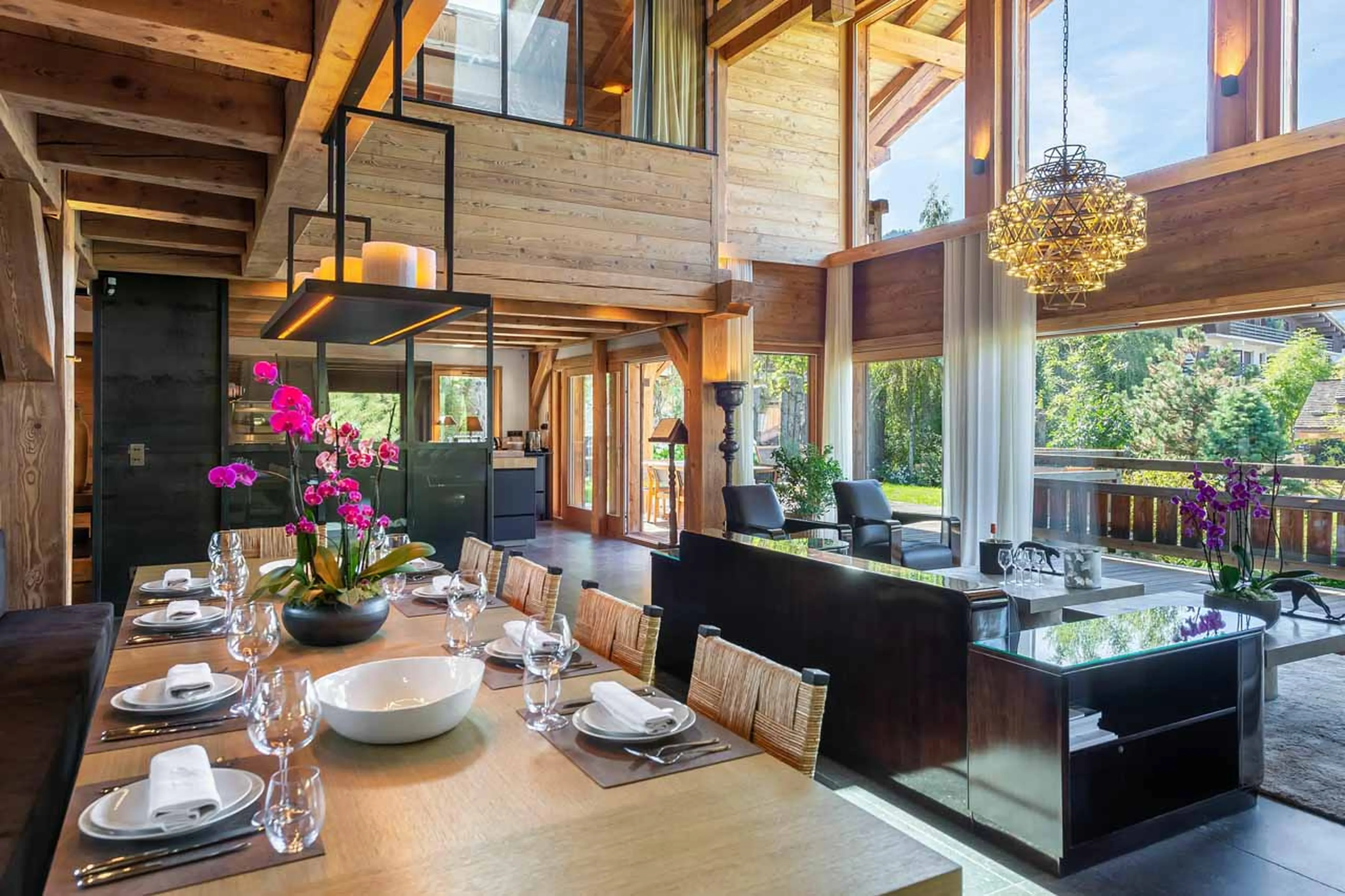 Dining area at Chalet Eraldo in Megeve