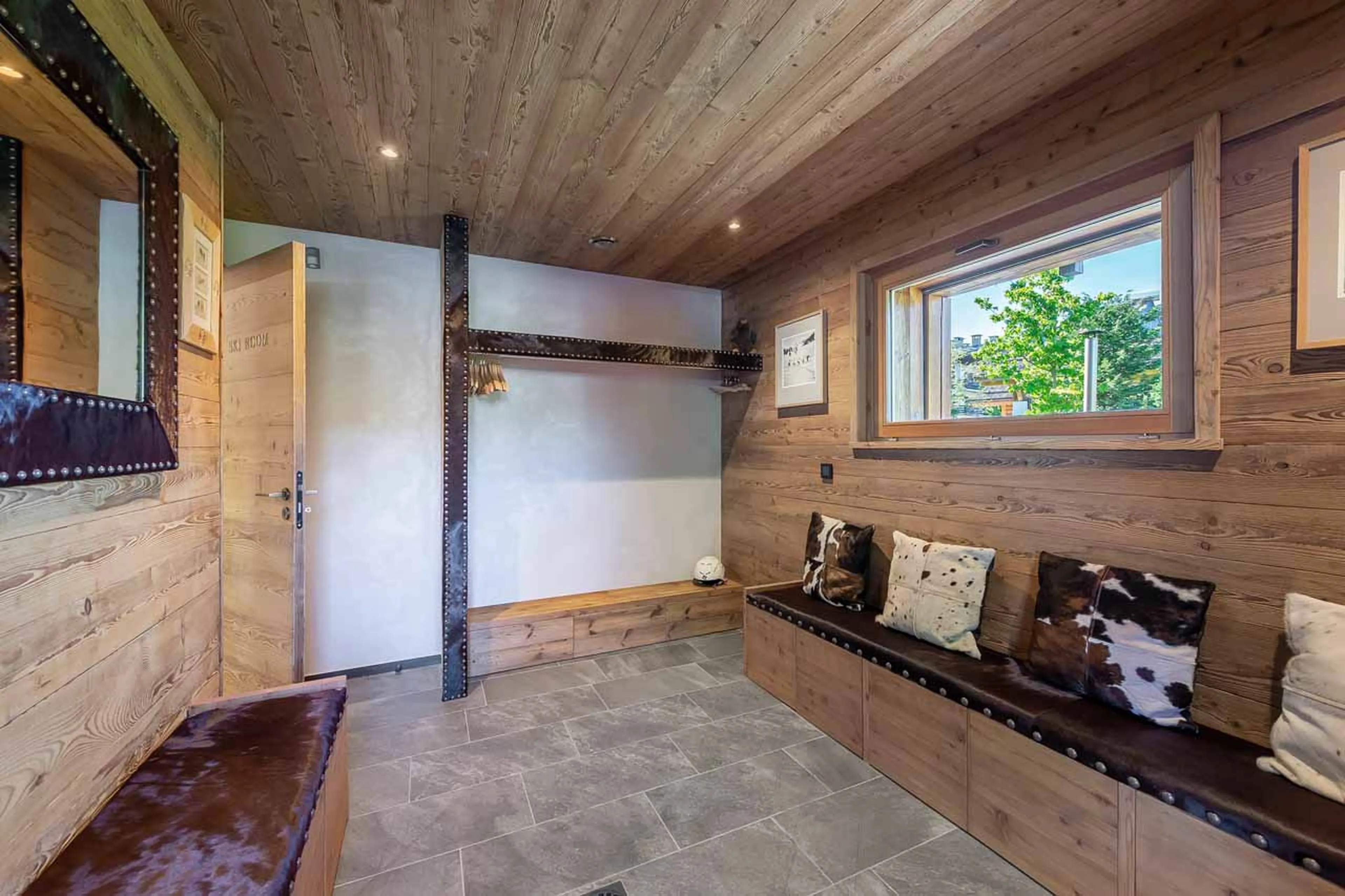 Ski & boot room at Chalet Eraldo in Megeve