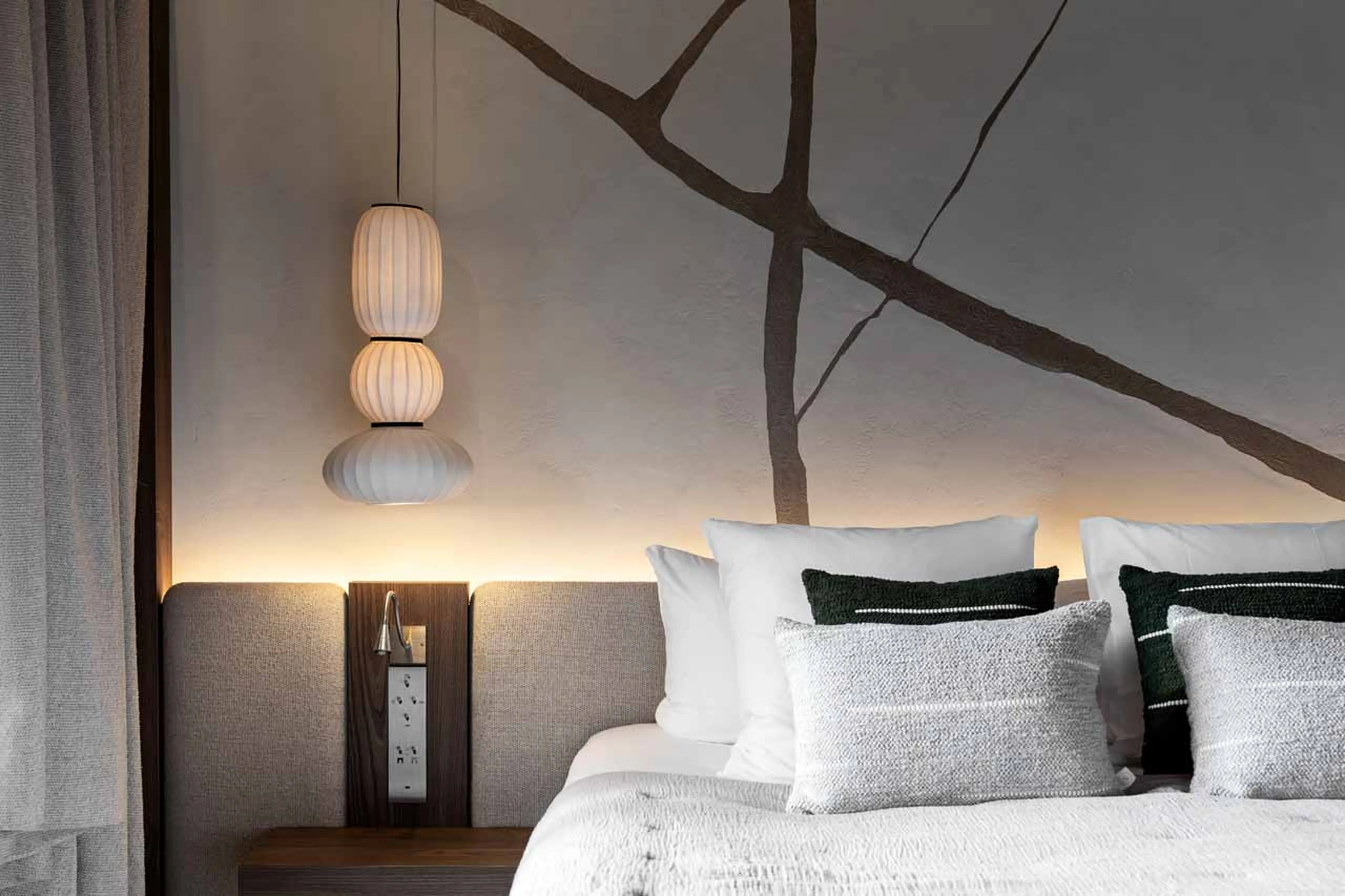 Double bedroom with glass doors in Chalet Escapade, St Martin de Belleville