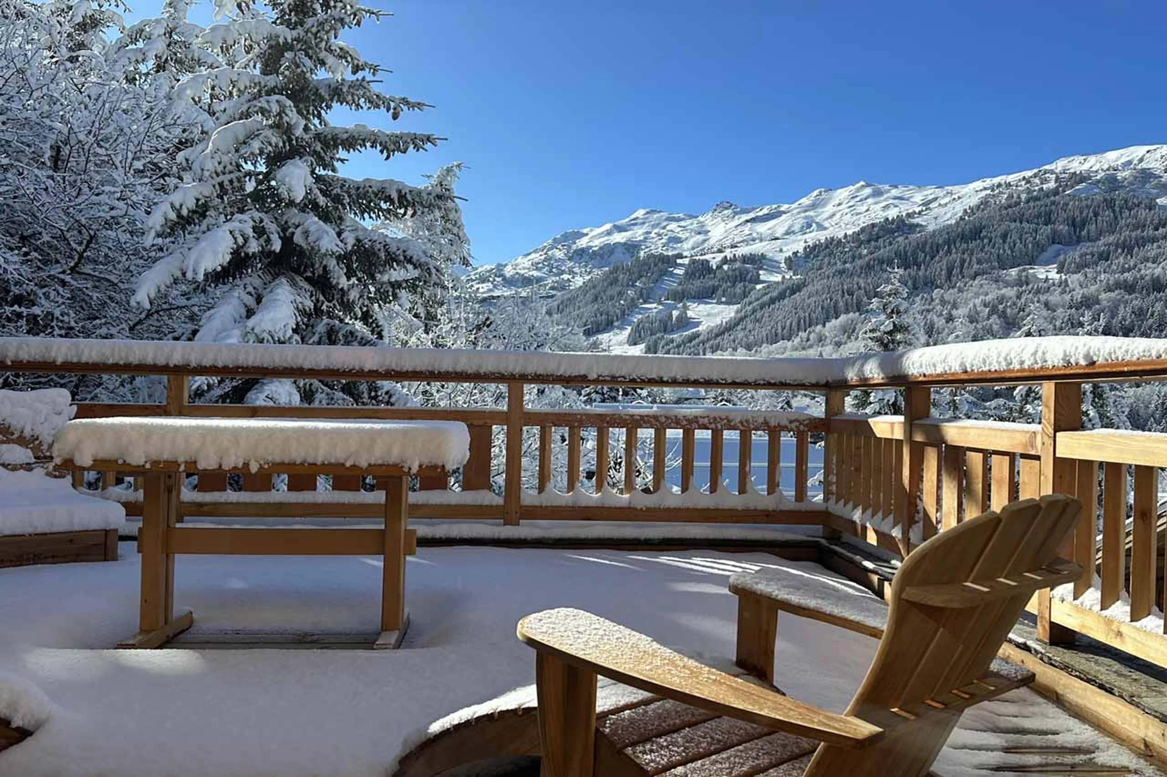 Balcony at Chalet Etoile des Neiges in Meribel