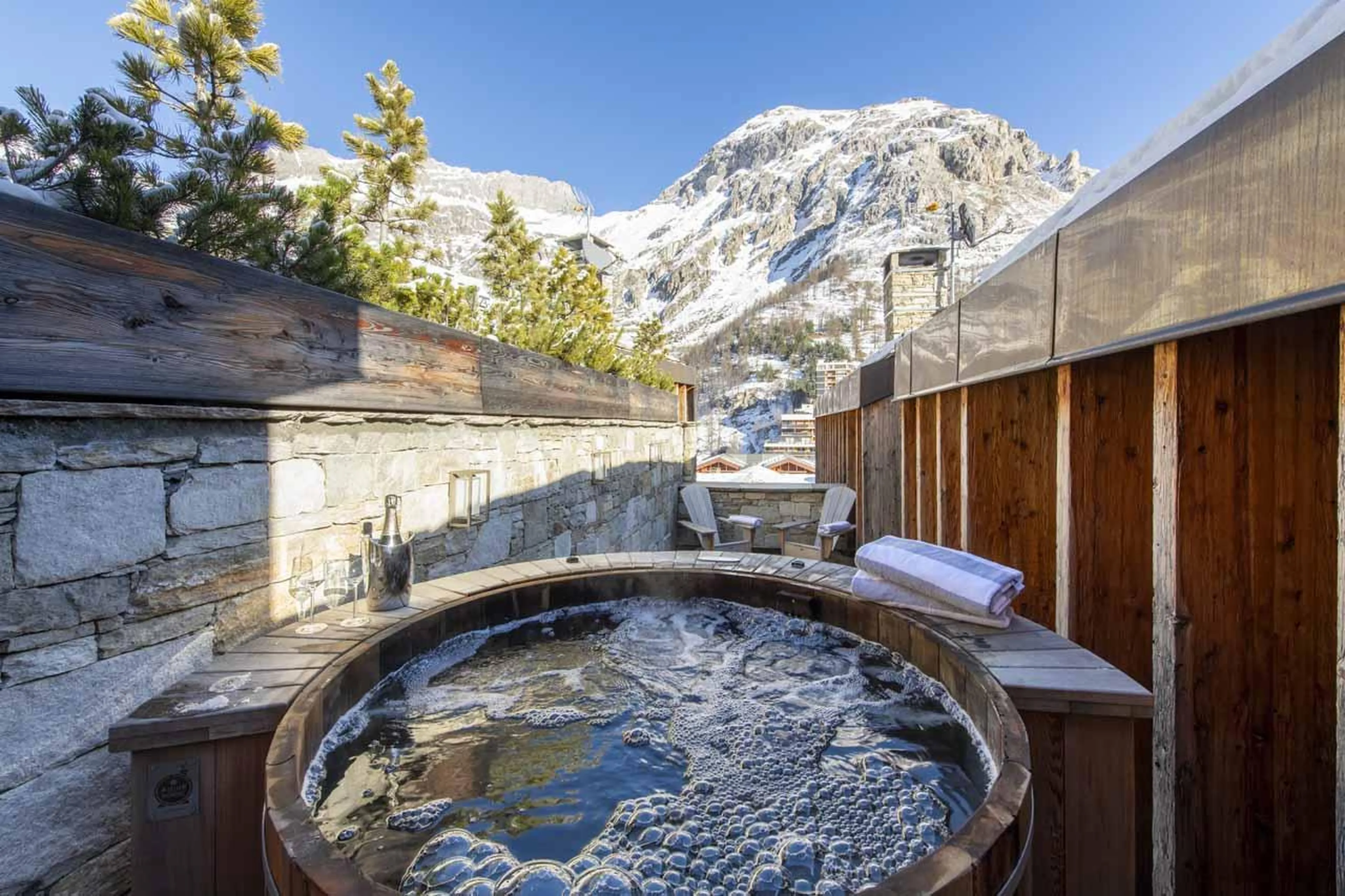Bedroom 7 hot tub at Chalet Etoile du Nord East Wing in Val d'Isere