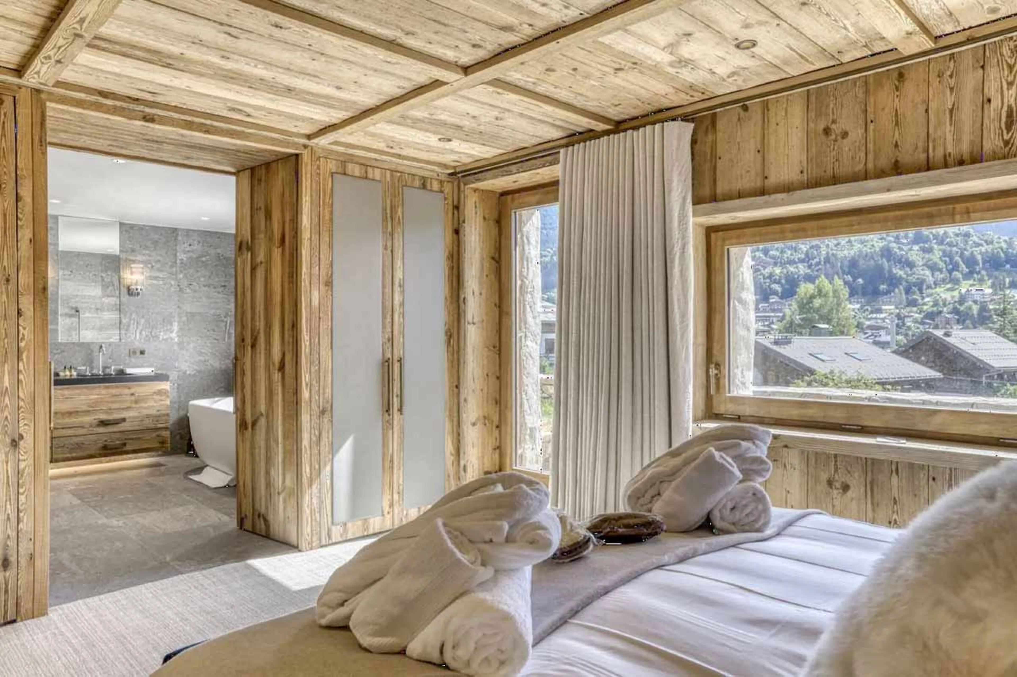 Bedroom 3 view at Chalet Etoile du Nord in Megeve