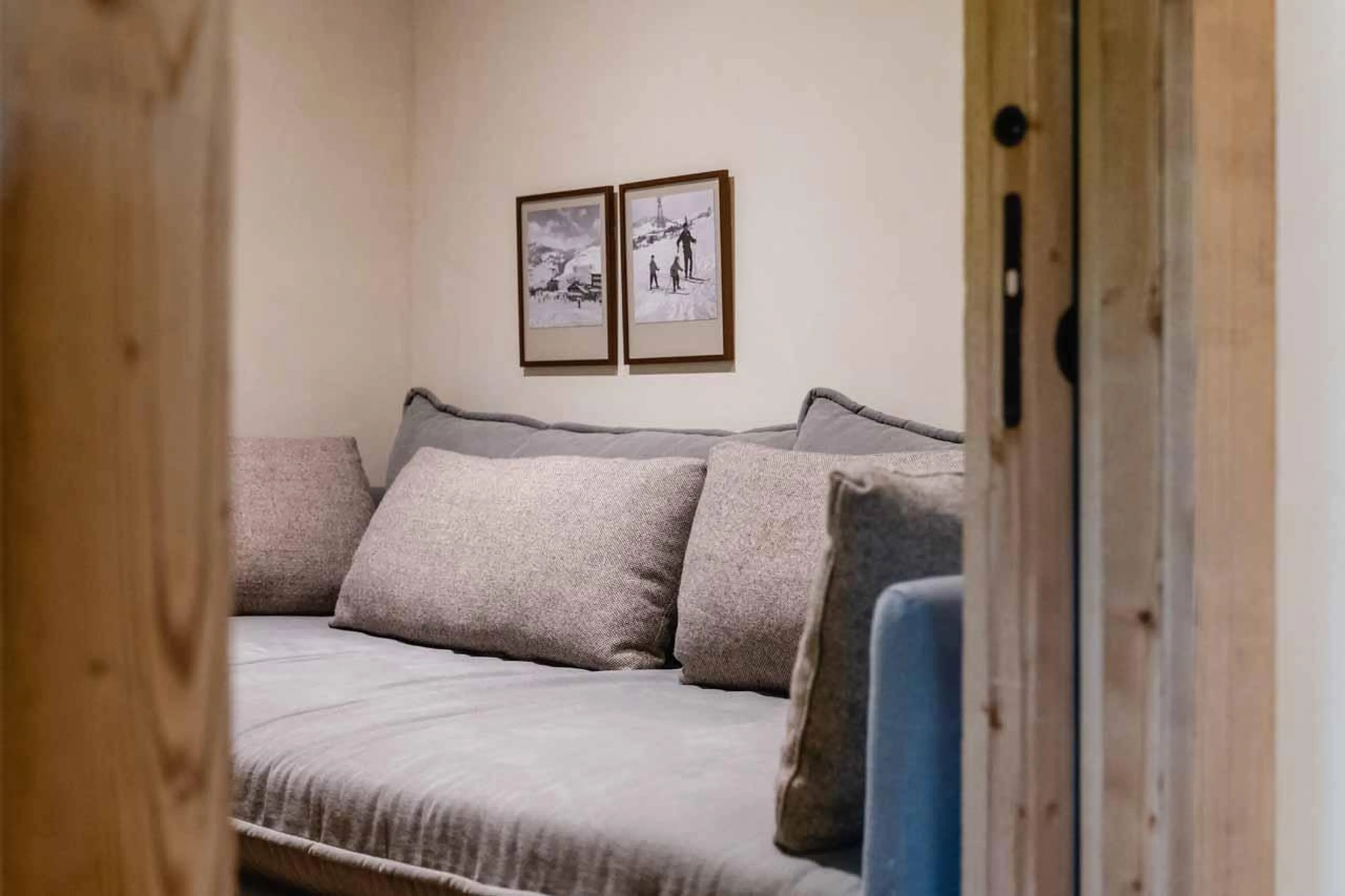 Sofa bed in Chalet Eustache, Megeve