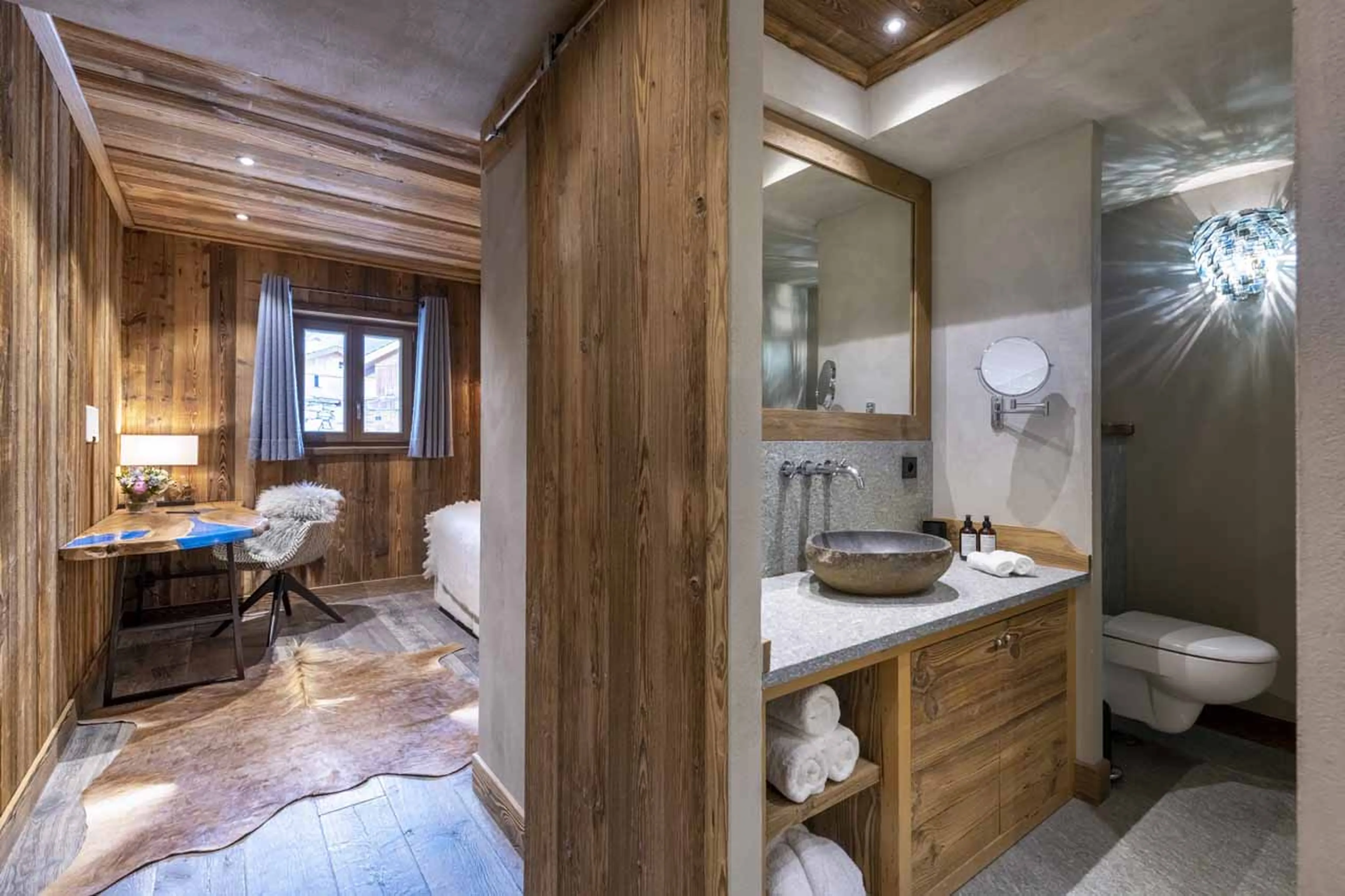 Shower room two at Chalet Face a Face in Val d'Isere