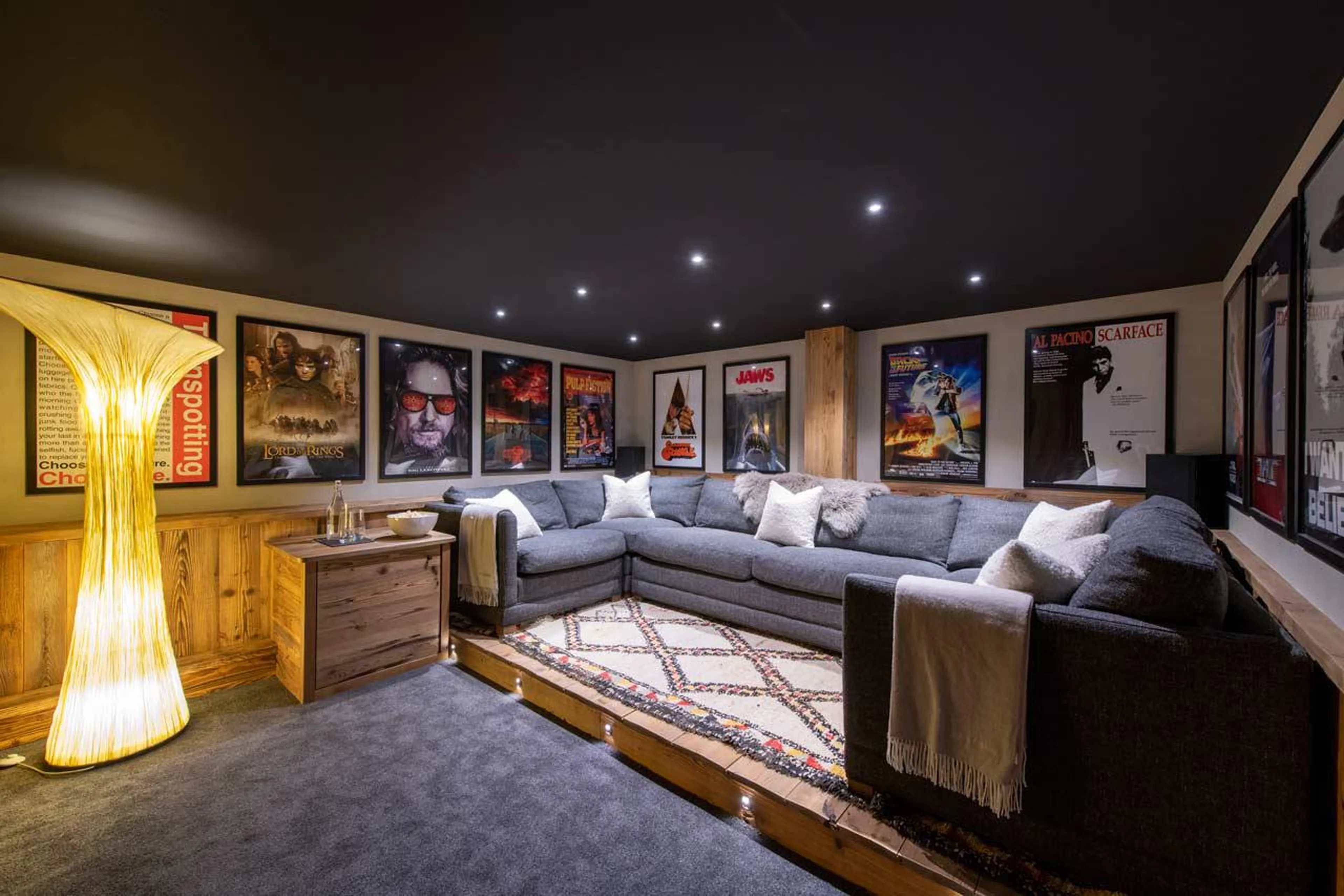 Home cinema seating at Chalet Face a Face in Val d'Isere
