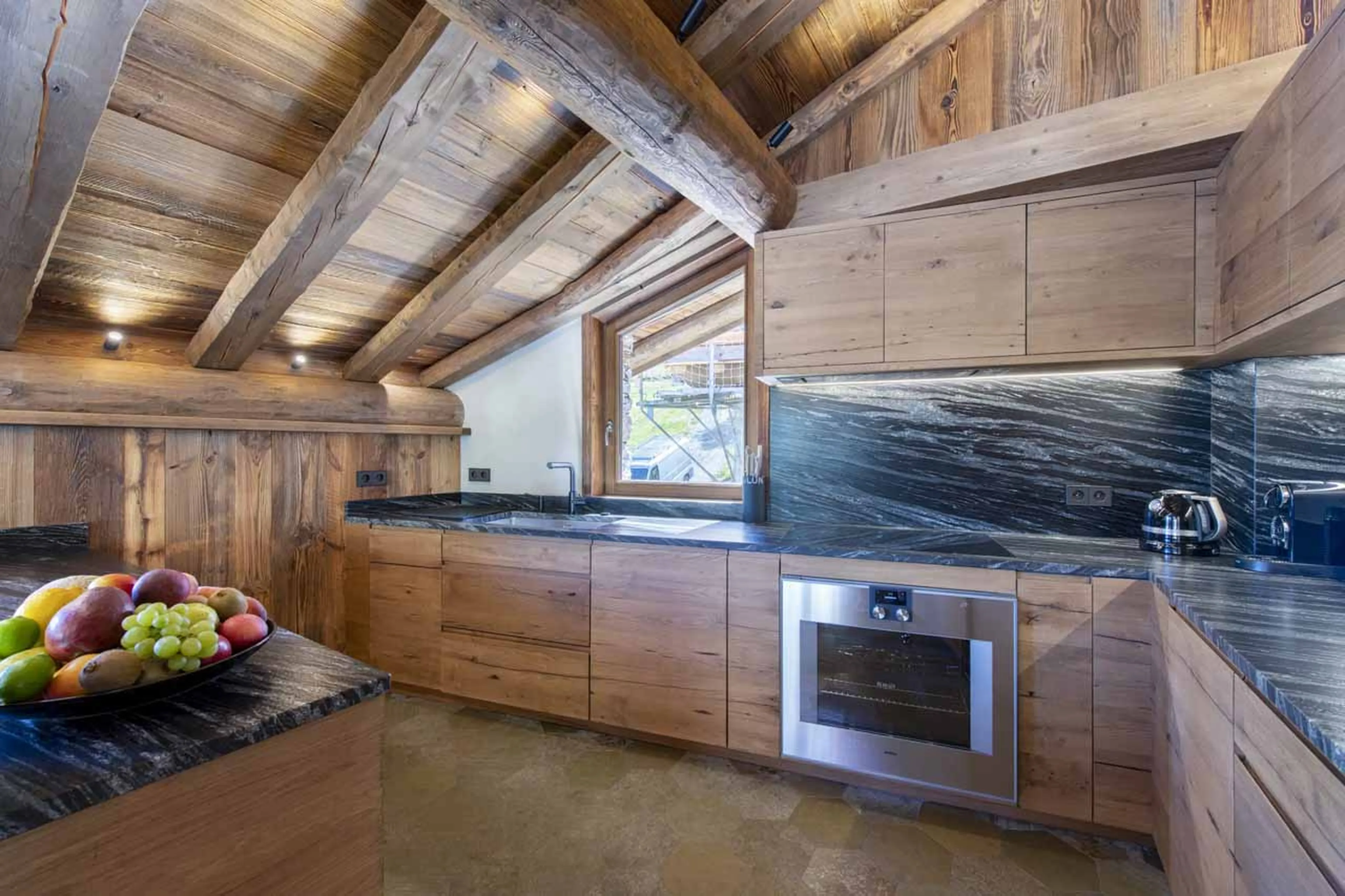 Modern kitchen at Chalet Face a Face in Val d'Isere