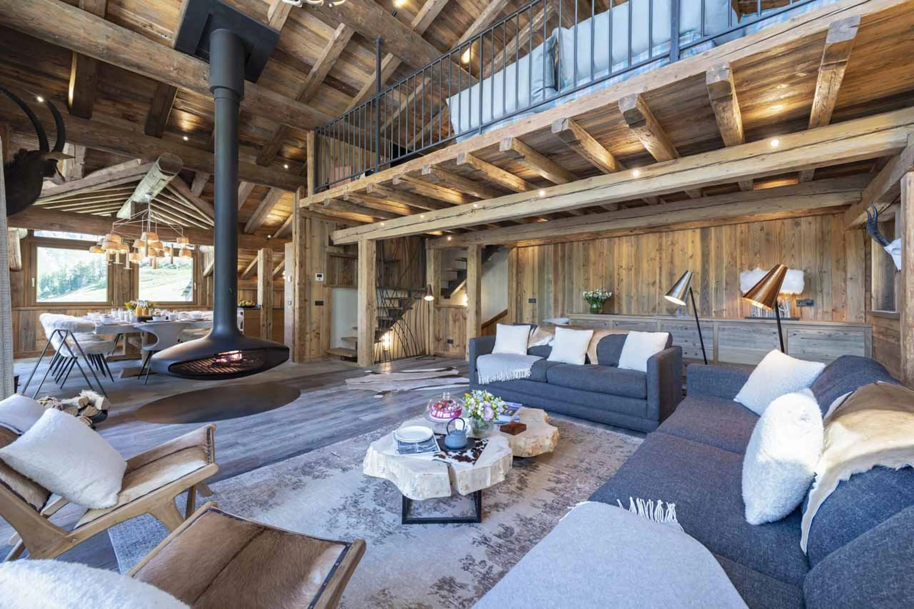 Living area at Chalet Face a Face in Val d'Isere