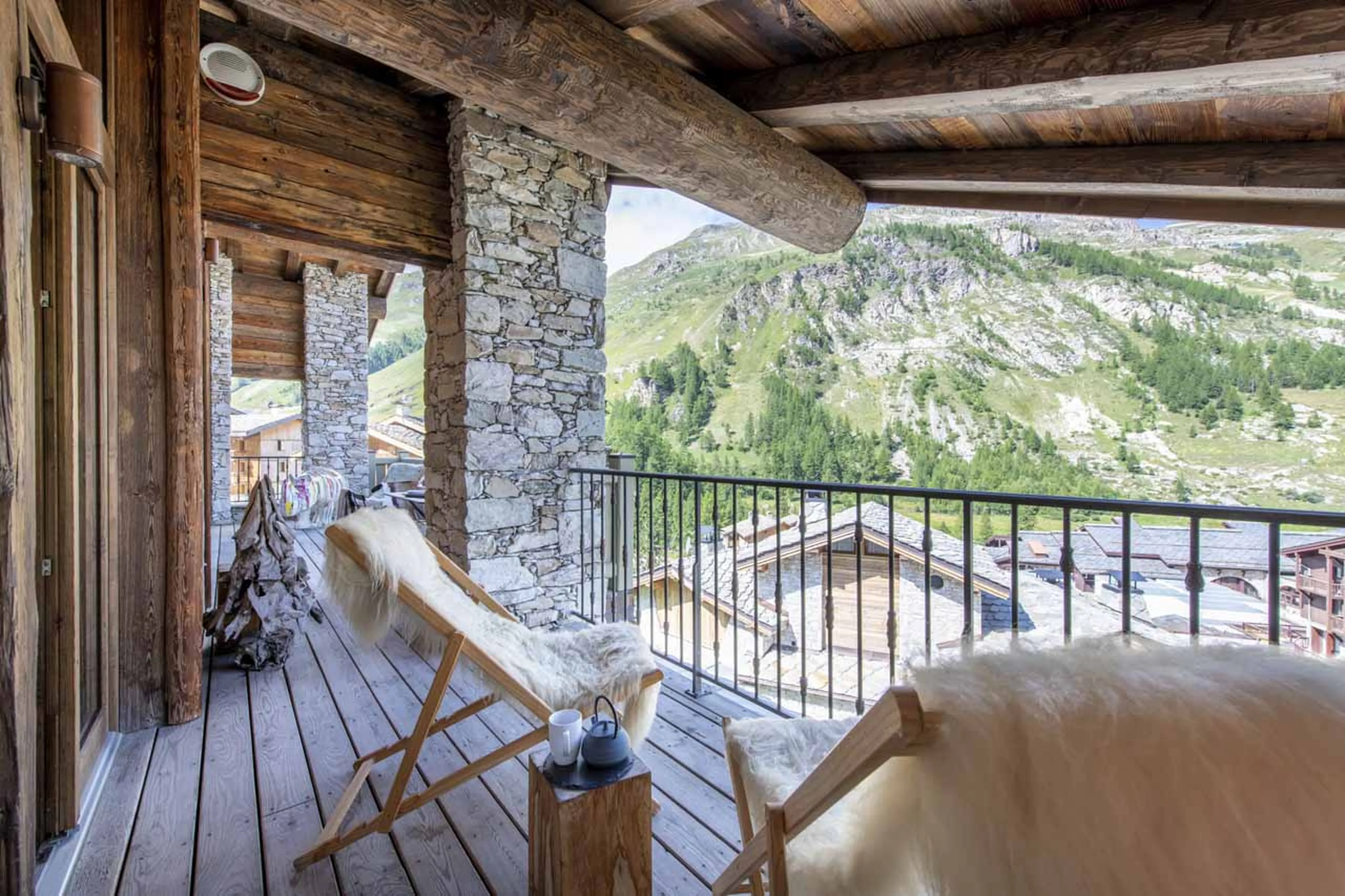 Balcony at Chalet Face a Face in Val d'Isere