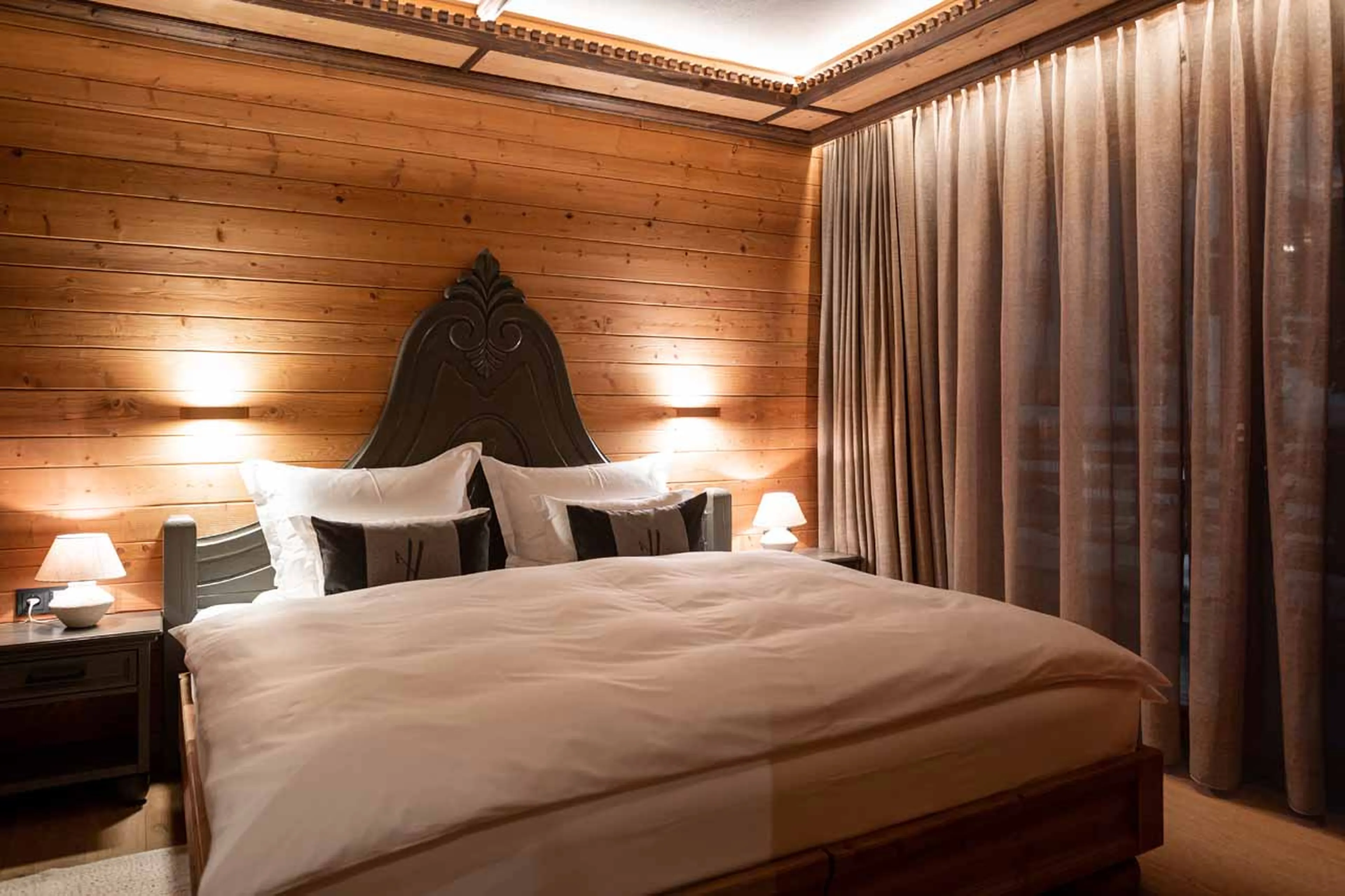 Bedroom three at Chalet Falcon in Lech