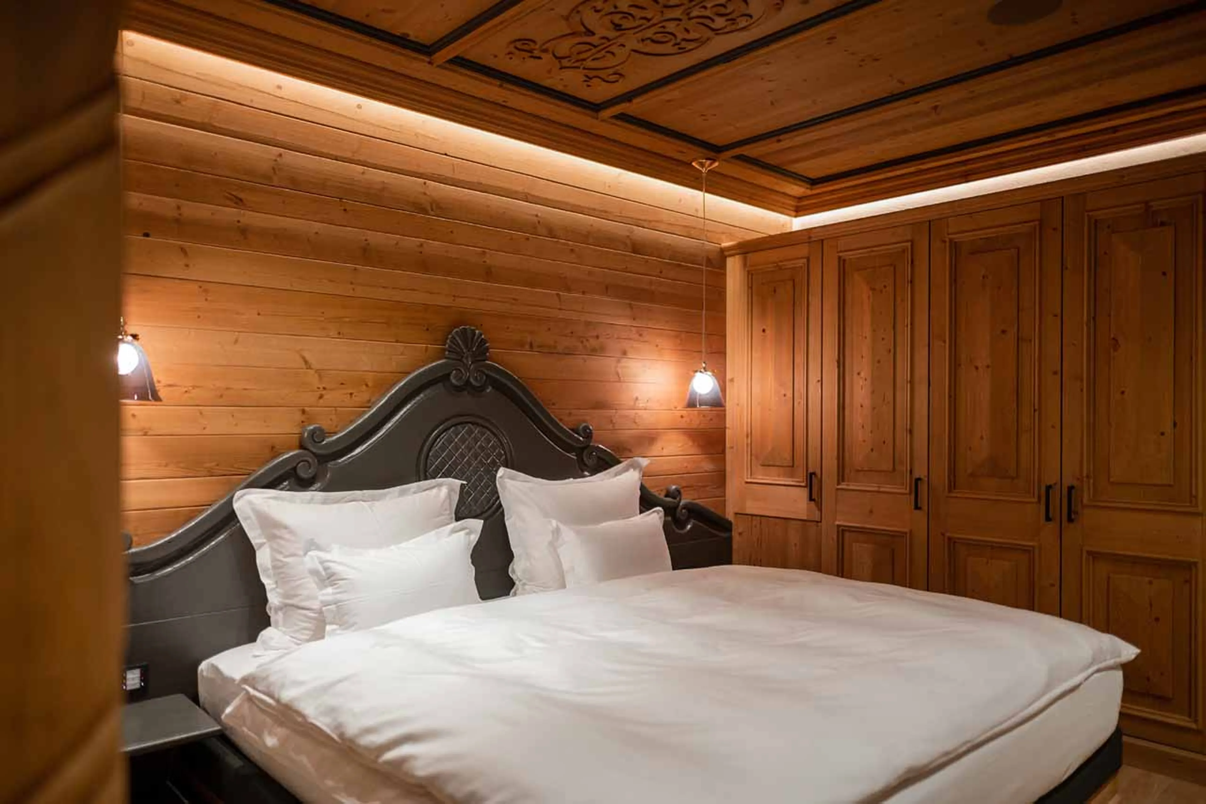 Bedroom two at Chalet Falcon in Lech