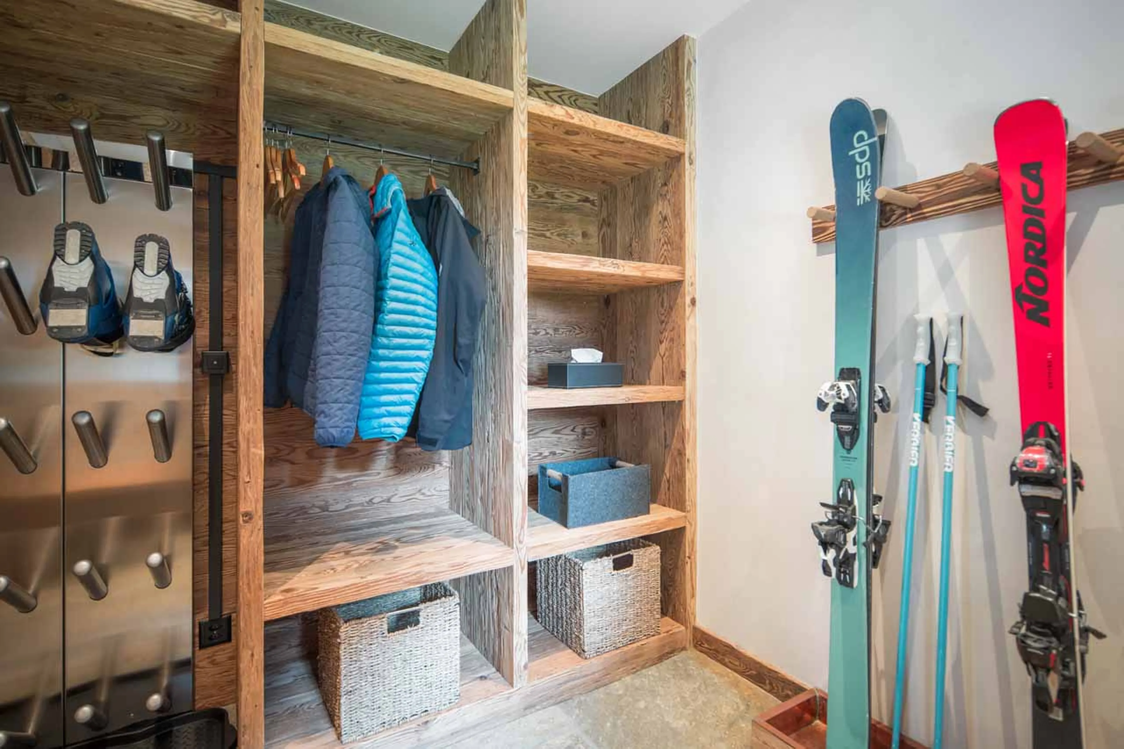 Ski room at Chalet Feuillu in Verbier