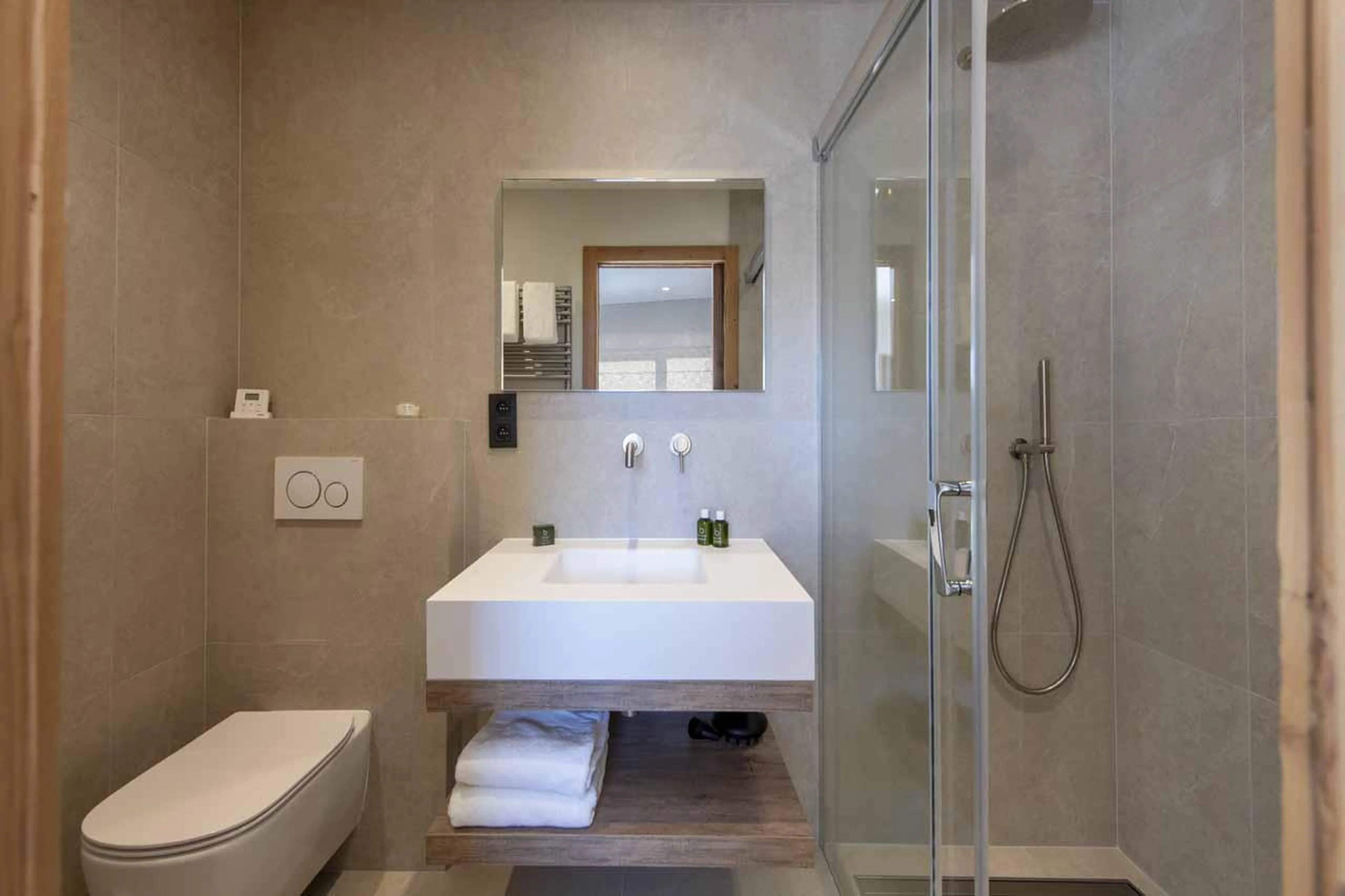 En-suite shower room in Chalet Fika, Les Gets