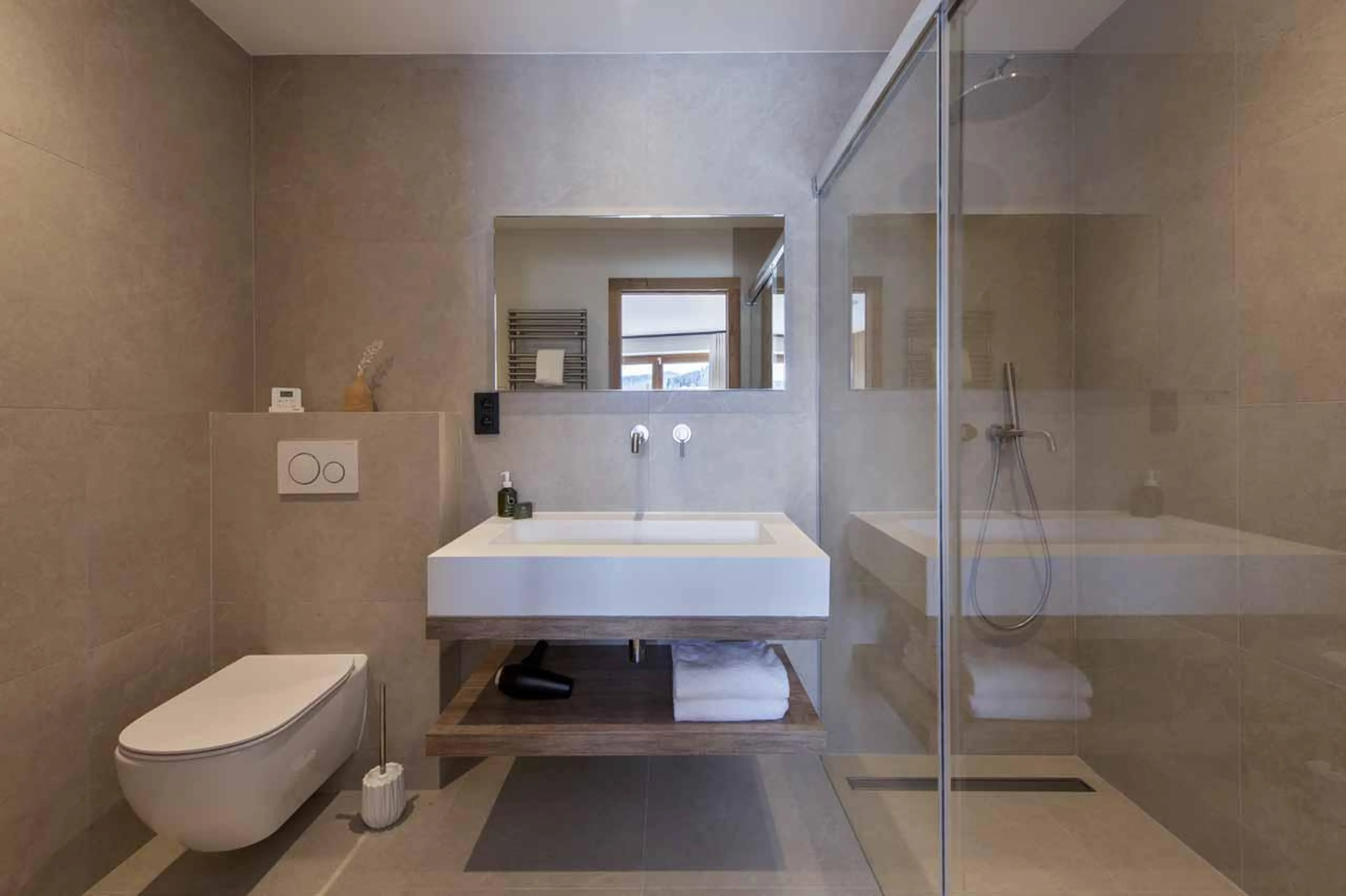 En-suite shower room in Chalet Fika, Les Gets