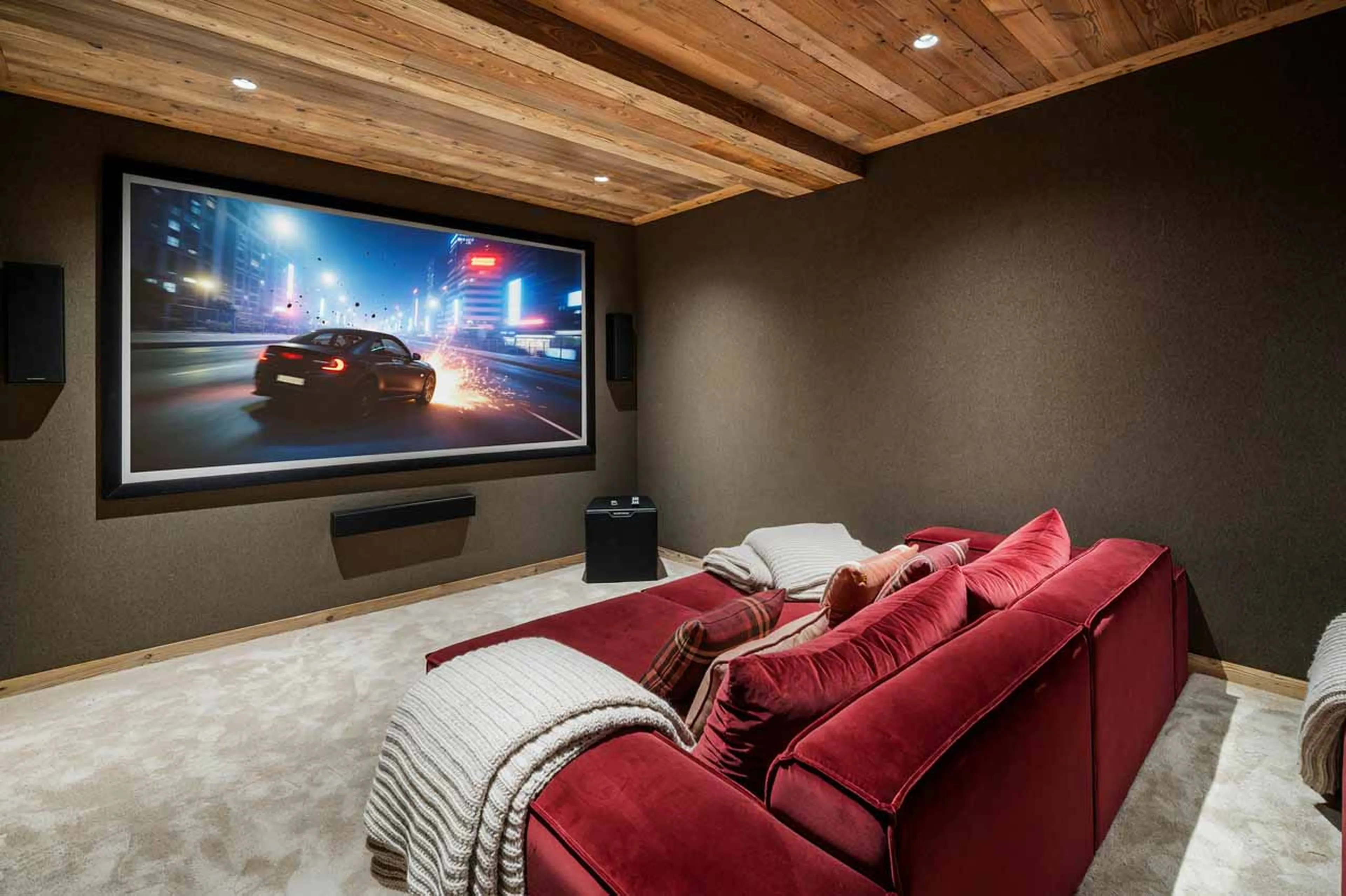 Cinema room TV at Chalet Flocon des Iles in St Martin de Belleville