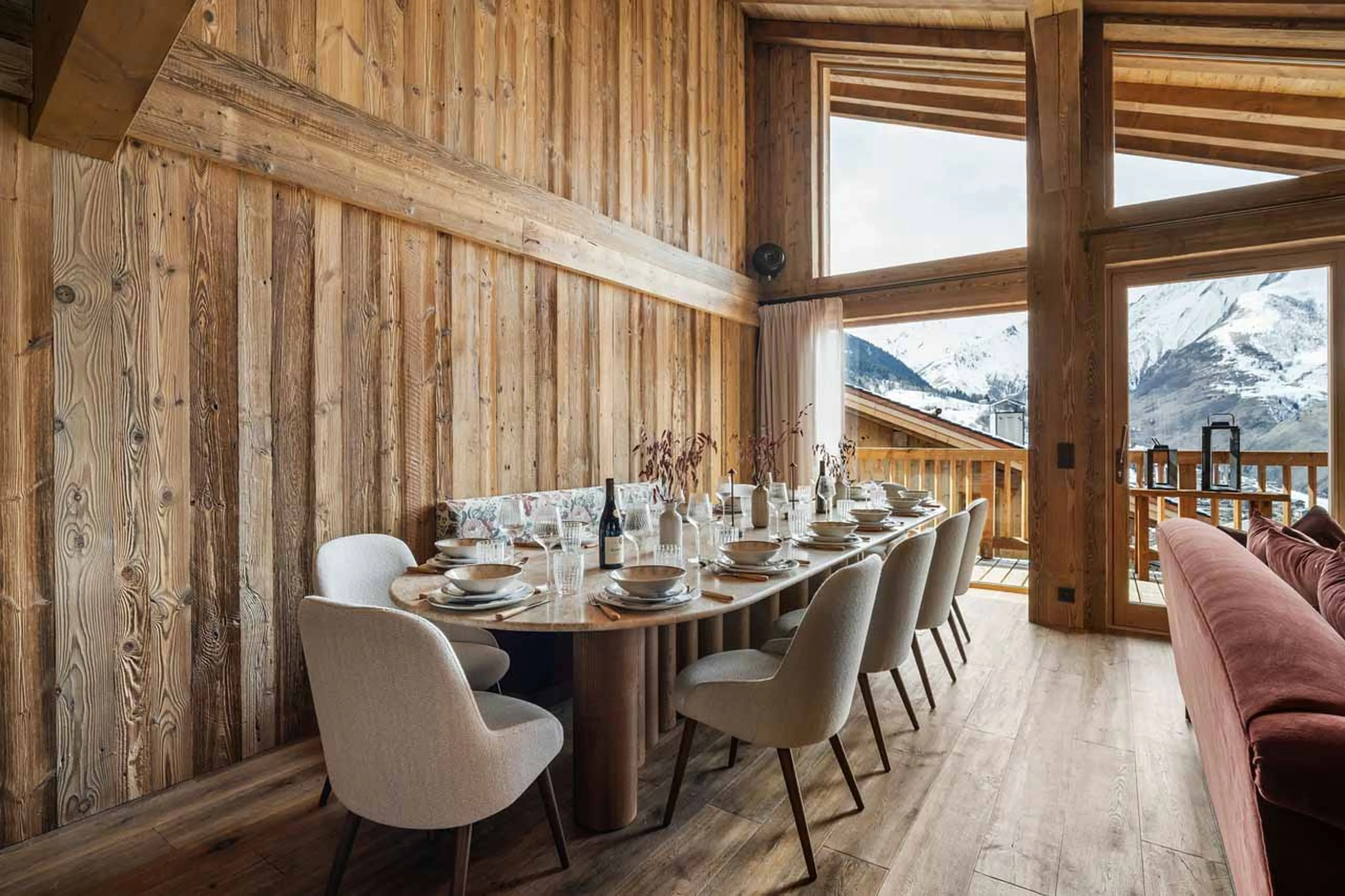 Dining area at Chalet Flocon des Iles in St Martin de Belleville