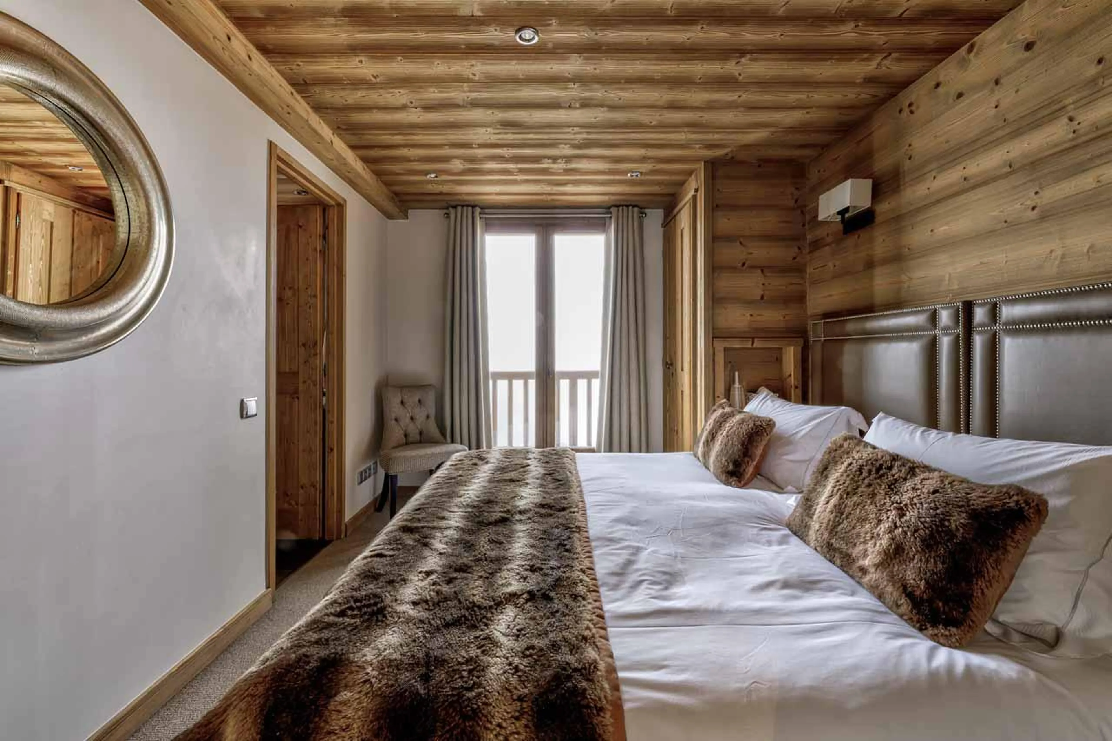 Bedroom four at Chalet Floralie in St Martin de Belleville