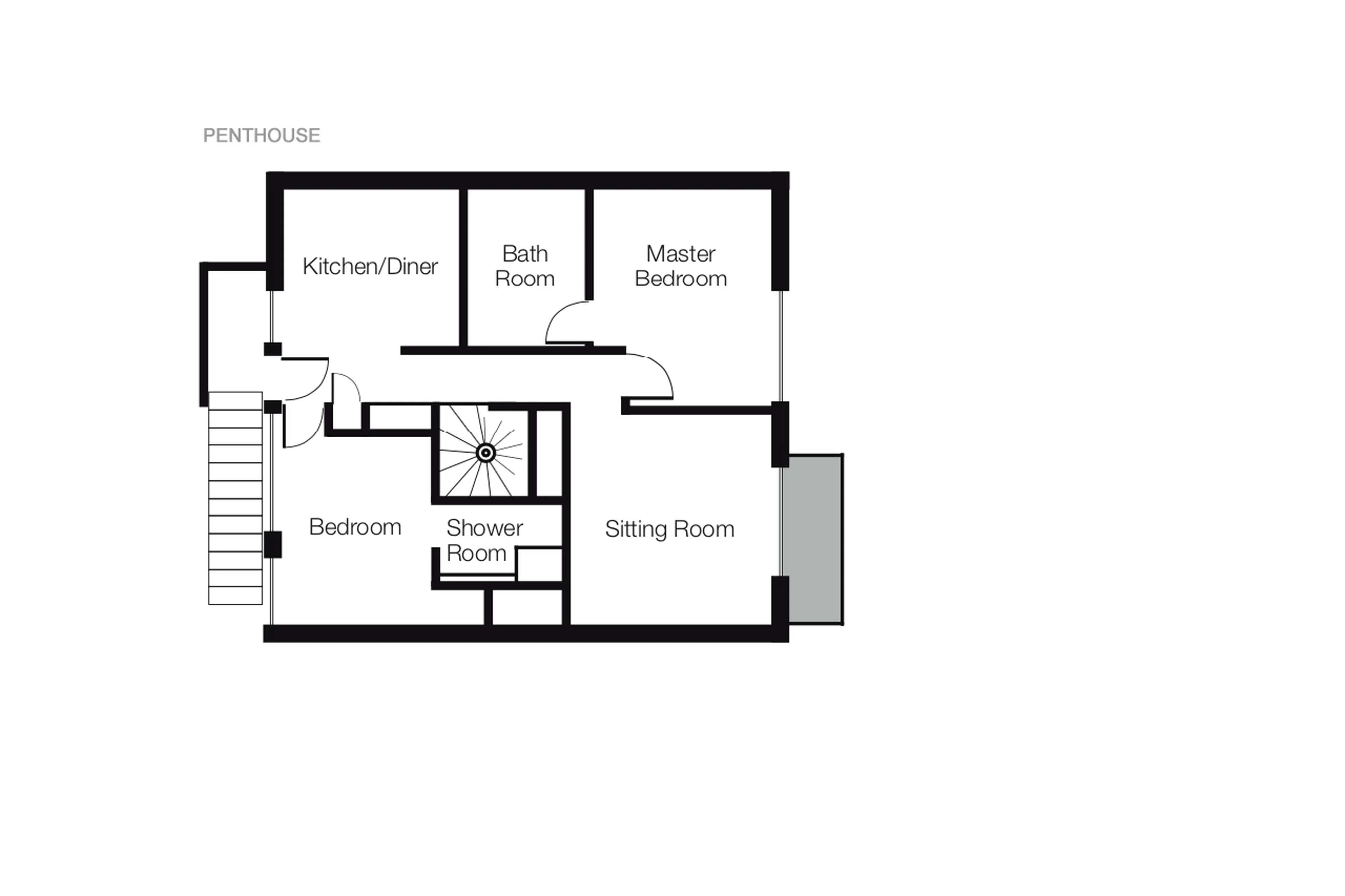 Level 2 floor plan of Chalet Floralie in St Martin de Belleville