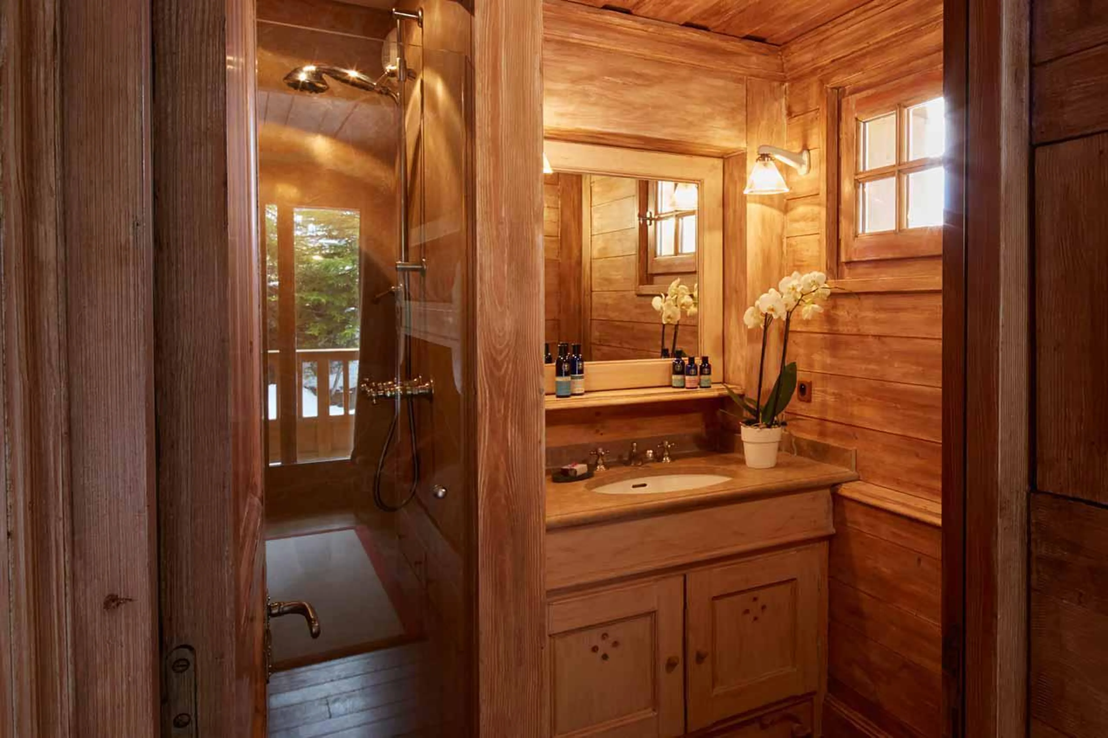 Shower room three at Chalet Foinsbois in Meribel