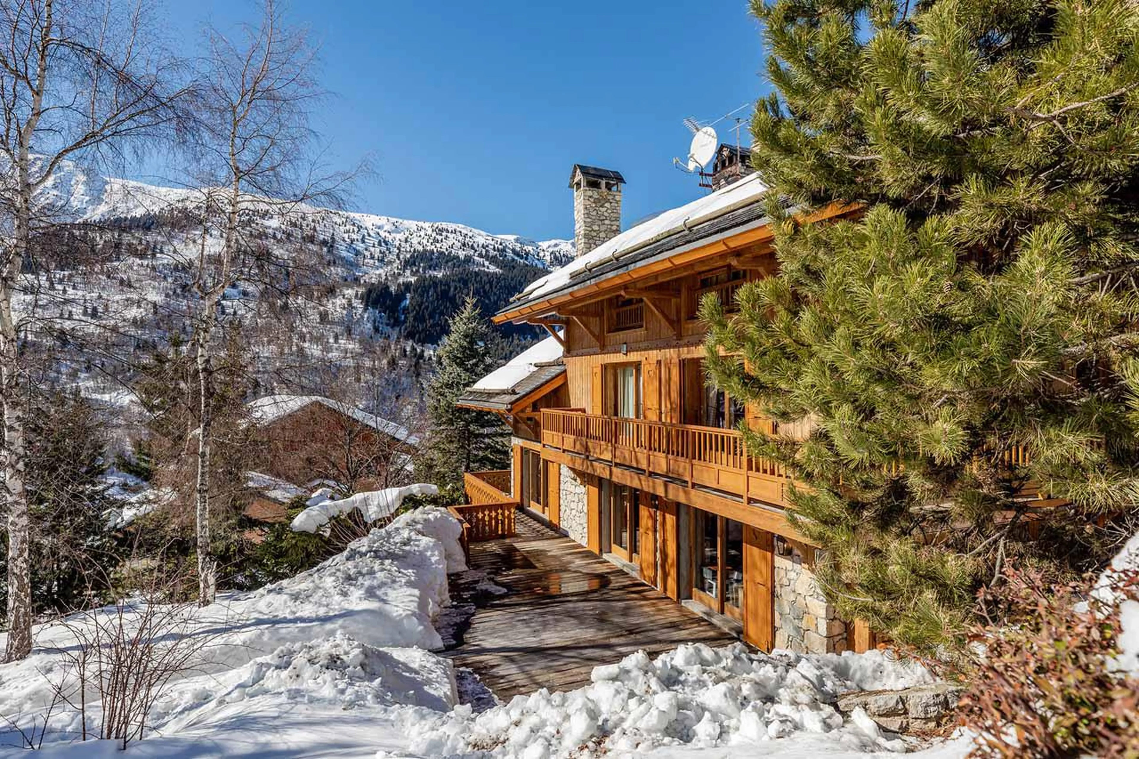 Terrace at Chalet Foinsbois in Meribel