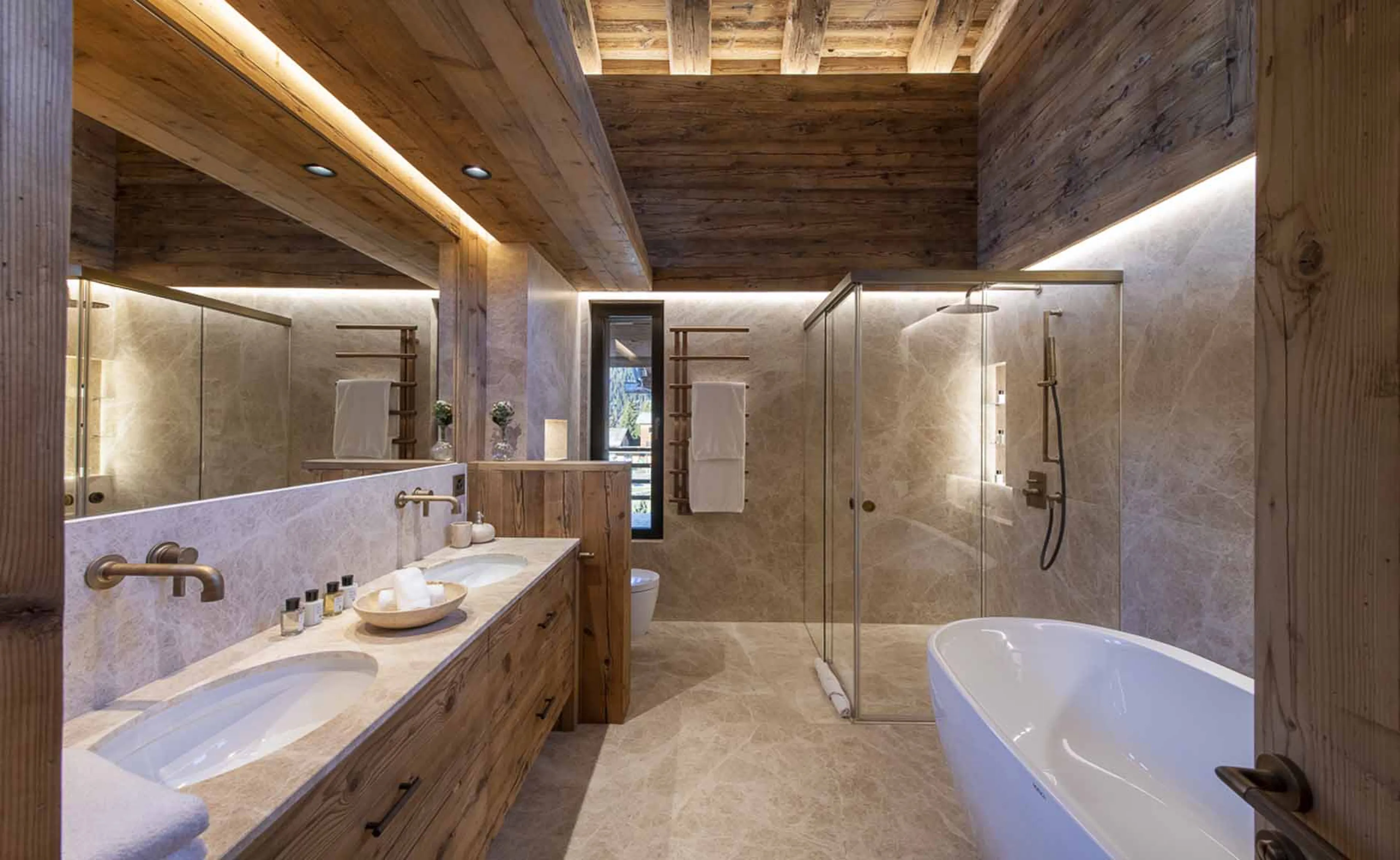 Bathroom one at Chalet Foulon in Verbier