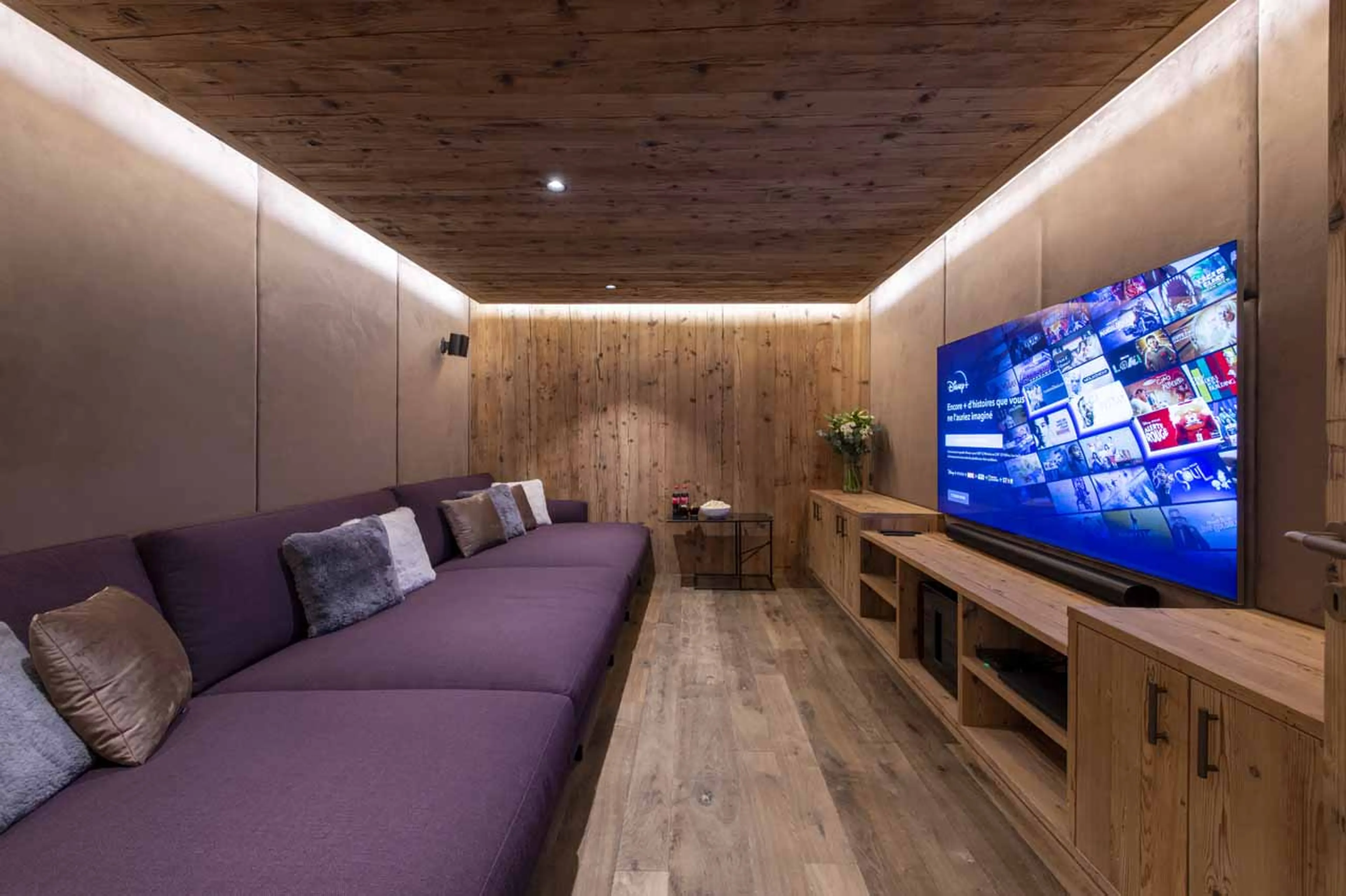Cinema room at Chalet Foulon in Verbier