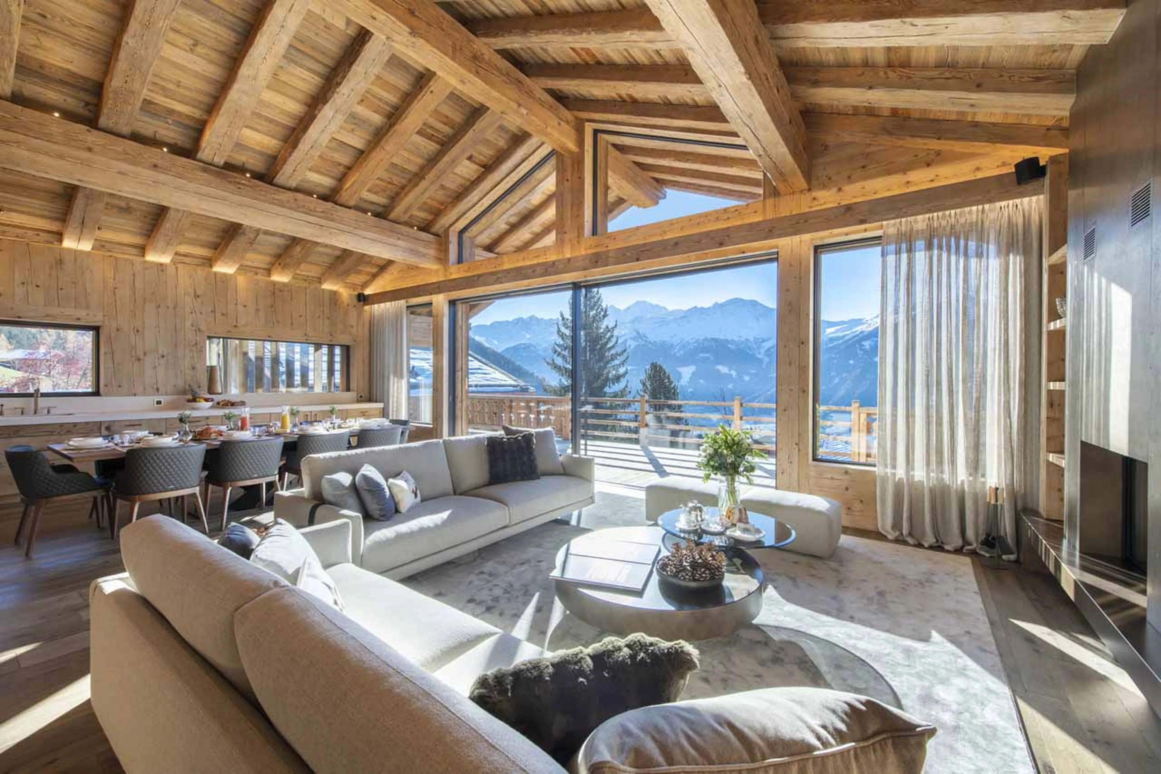Living room at Chalet Foulon in Verbier
