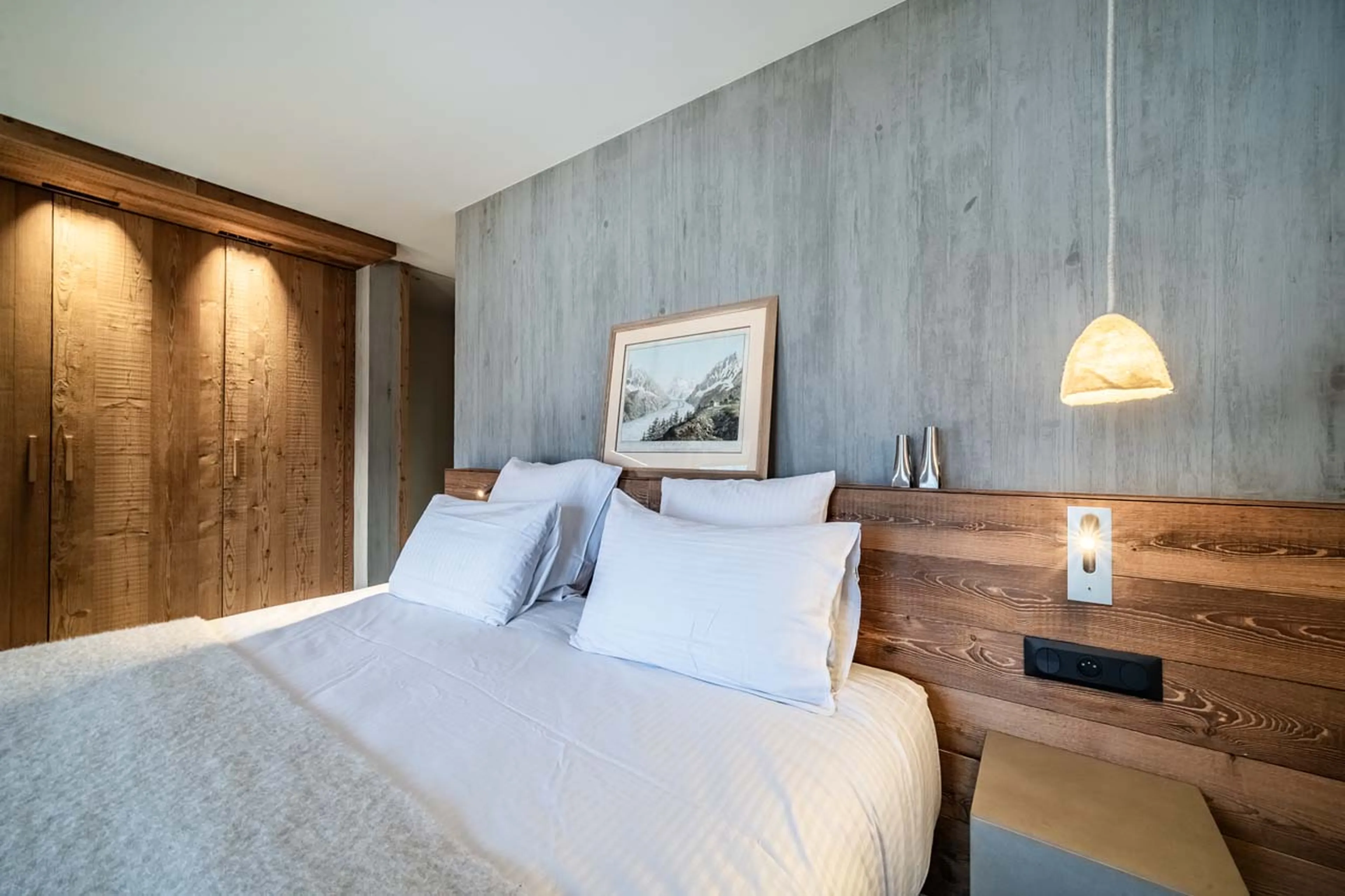 Bedroom one at Chalet Foxden in Chamonix