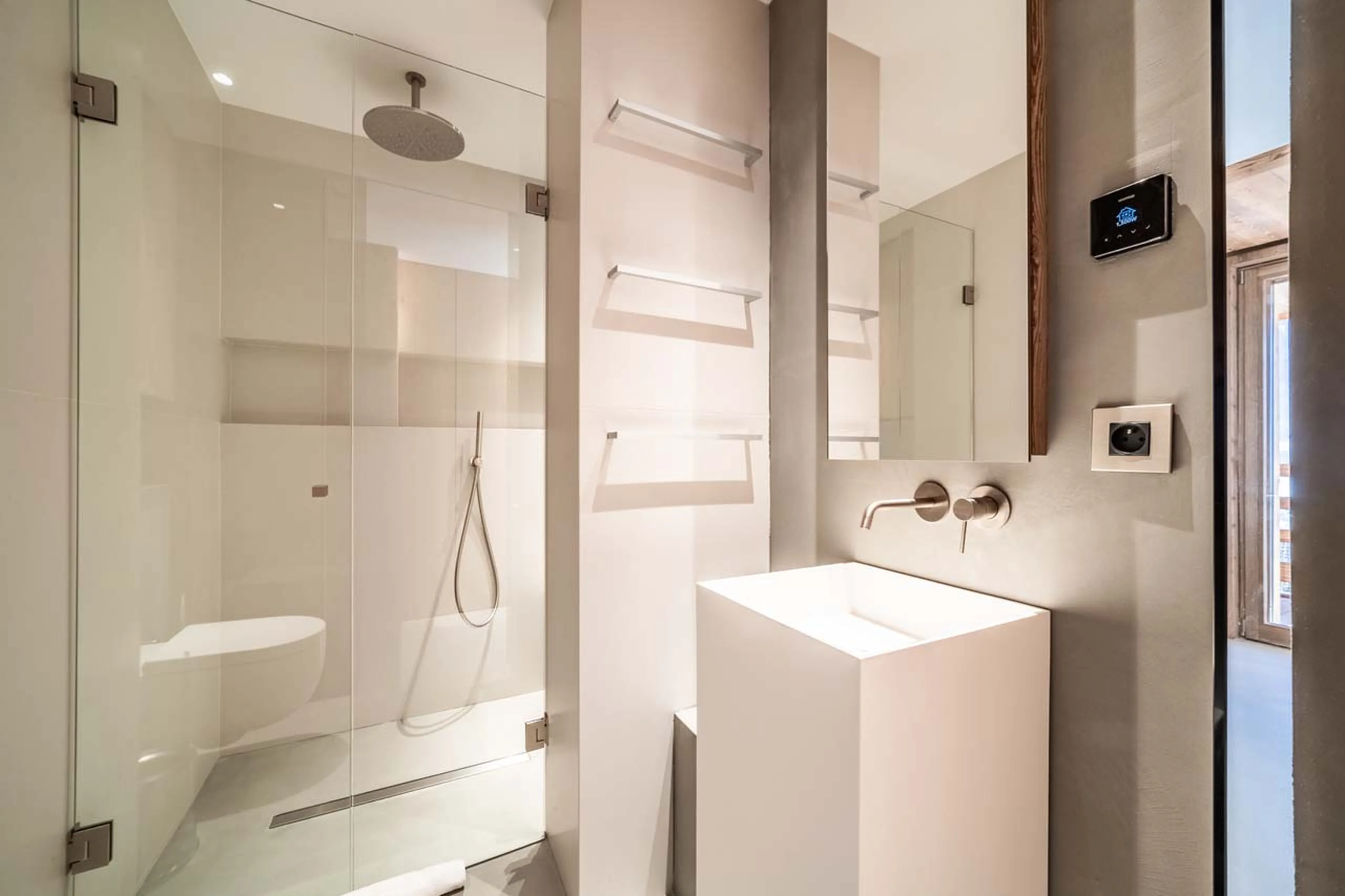 Shower room two at Chalet Foxden in Chamonix