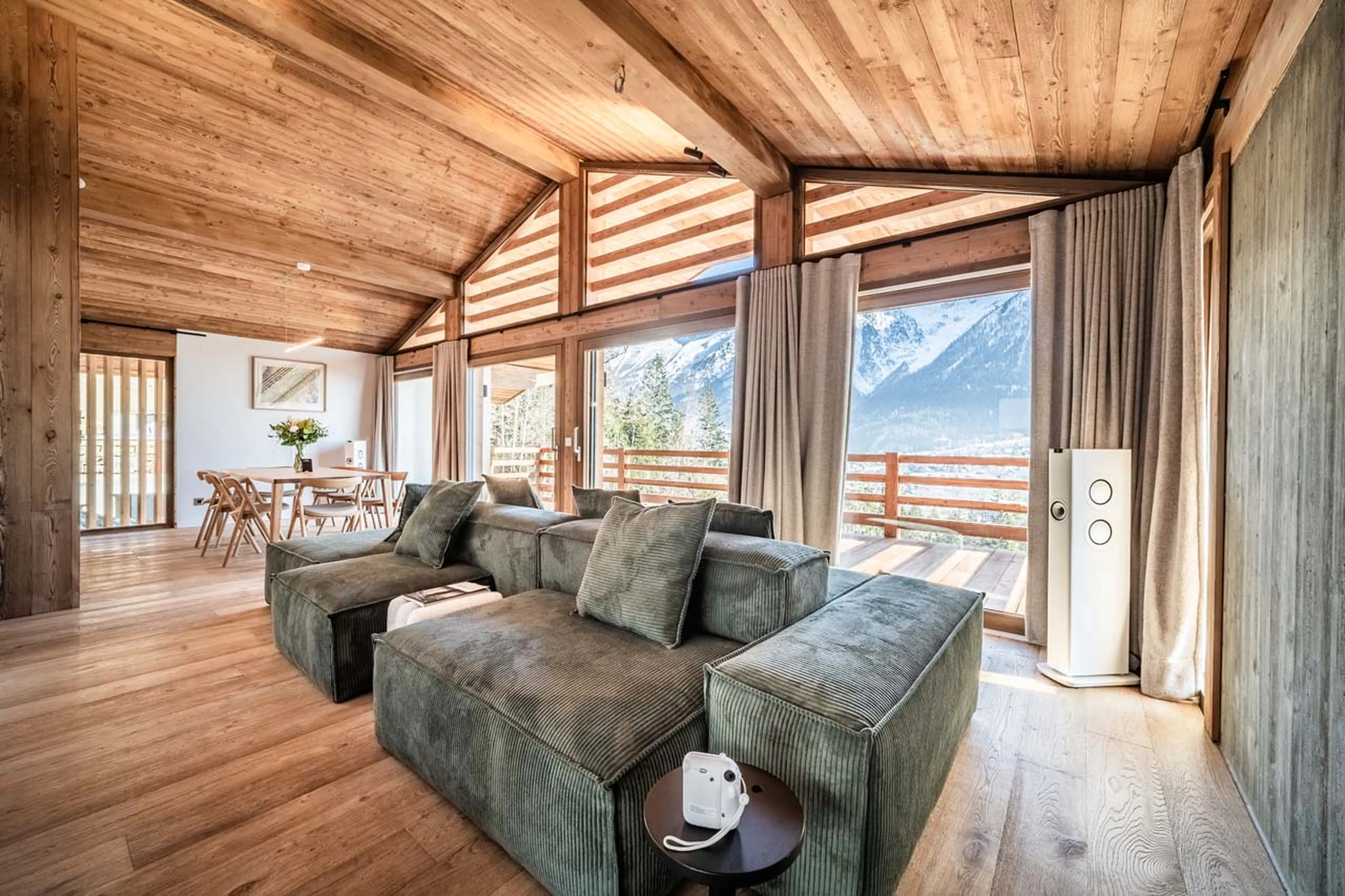 Living area at Chalet Foxden in Chamonix
