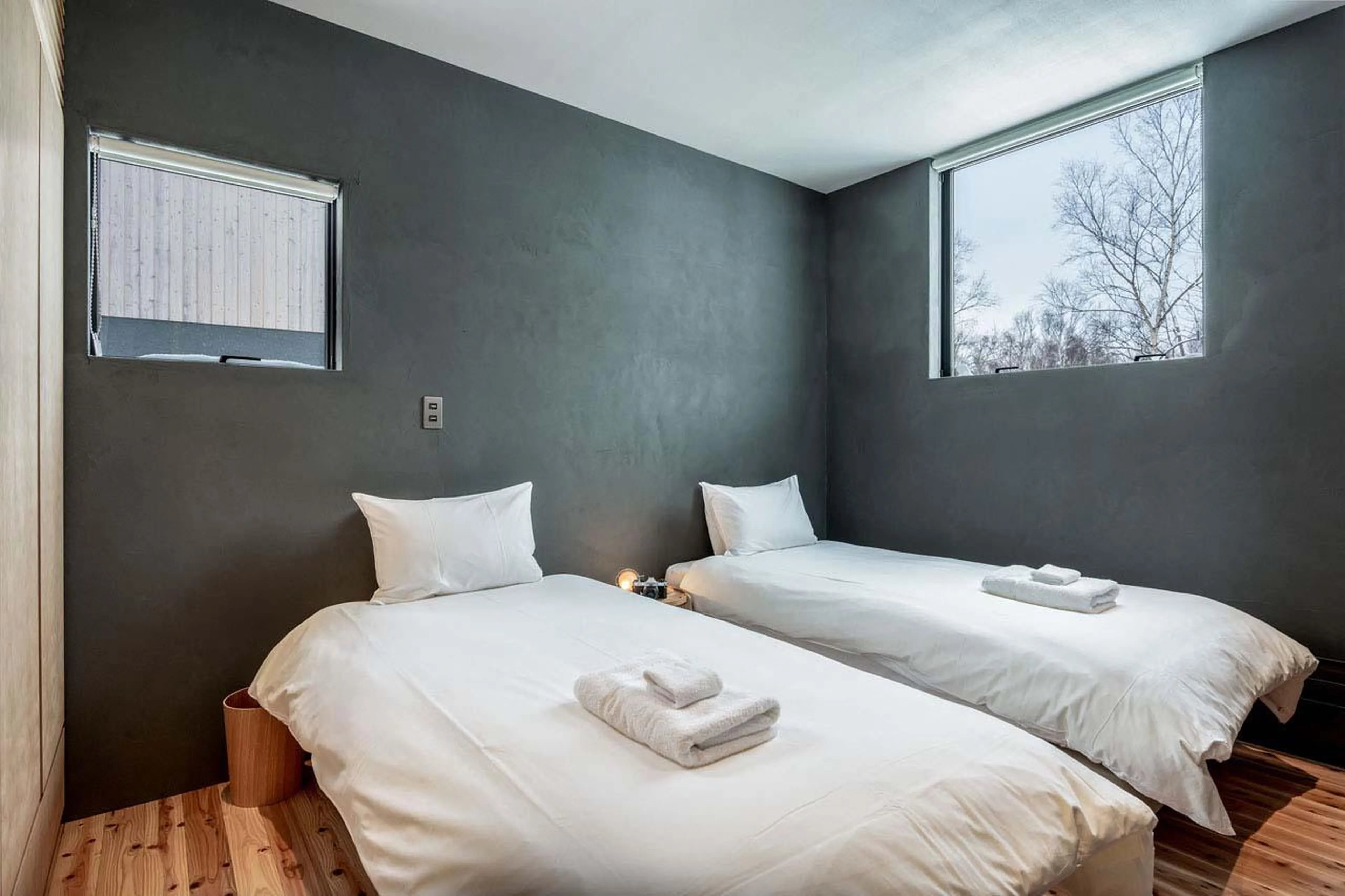 Double/twin bedroom at Chalet Foxwood B in Niseko