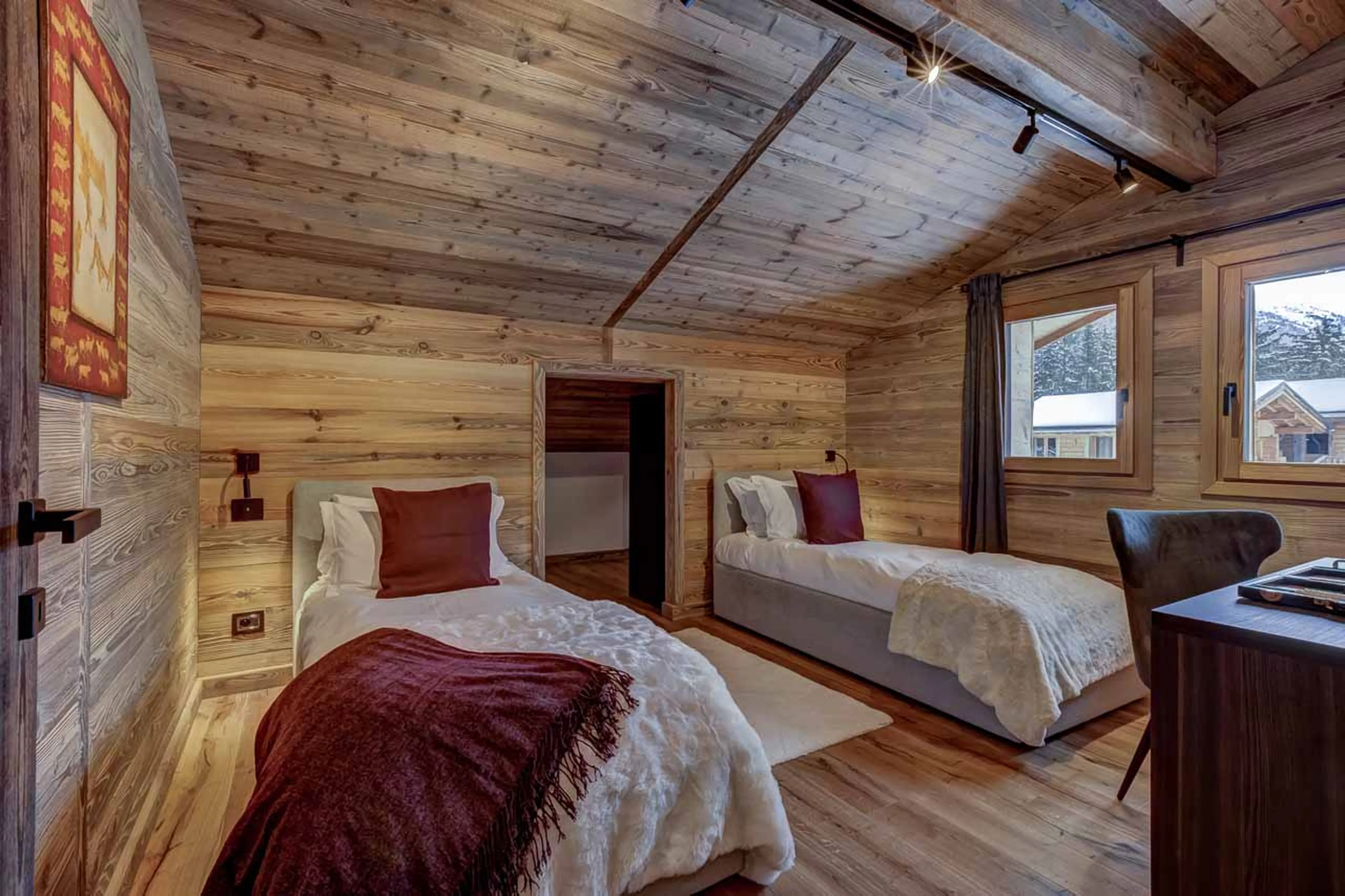 Bedroom two at Chalet Freya in Chamonix