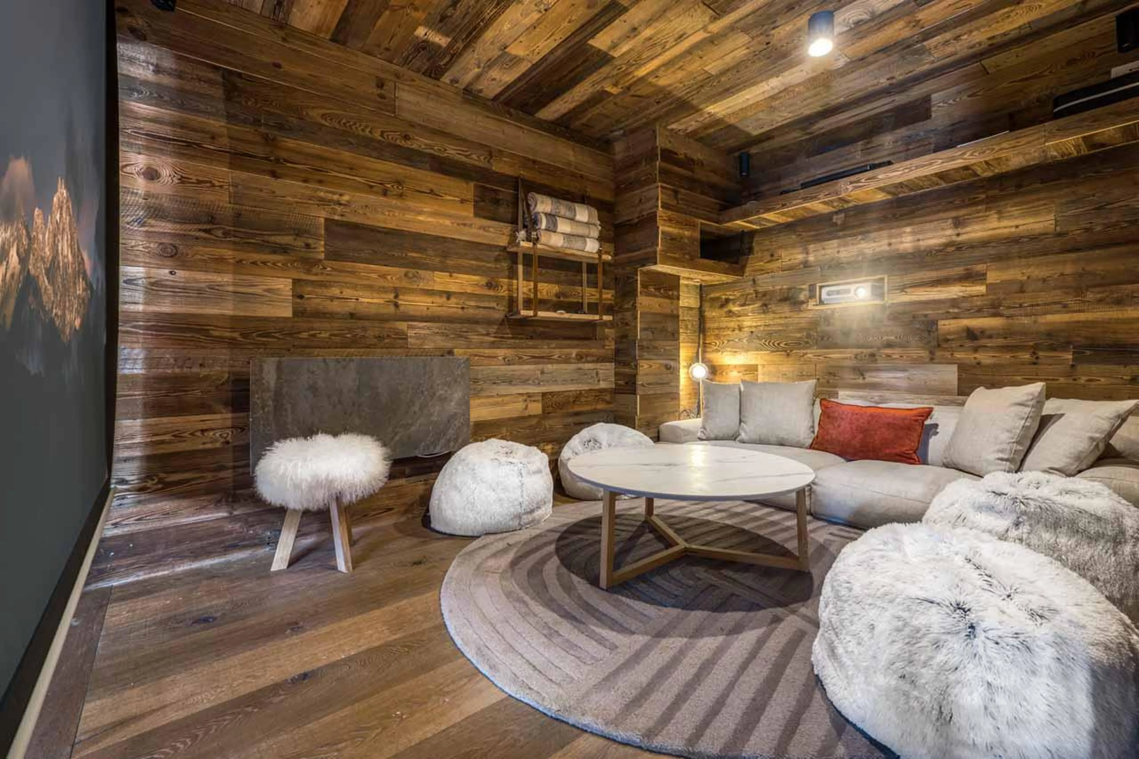 Cinema room at Chalet Gaia in Megeve