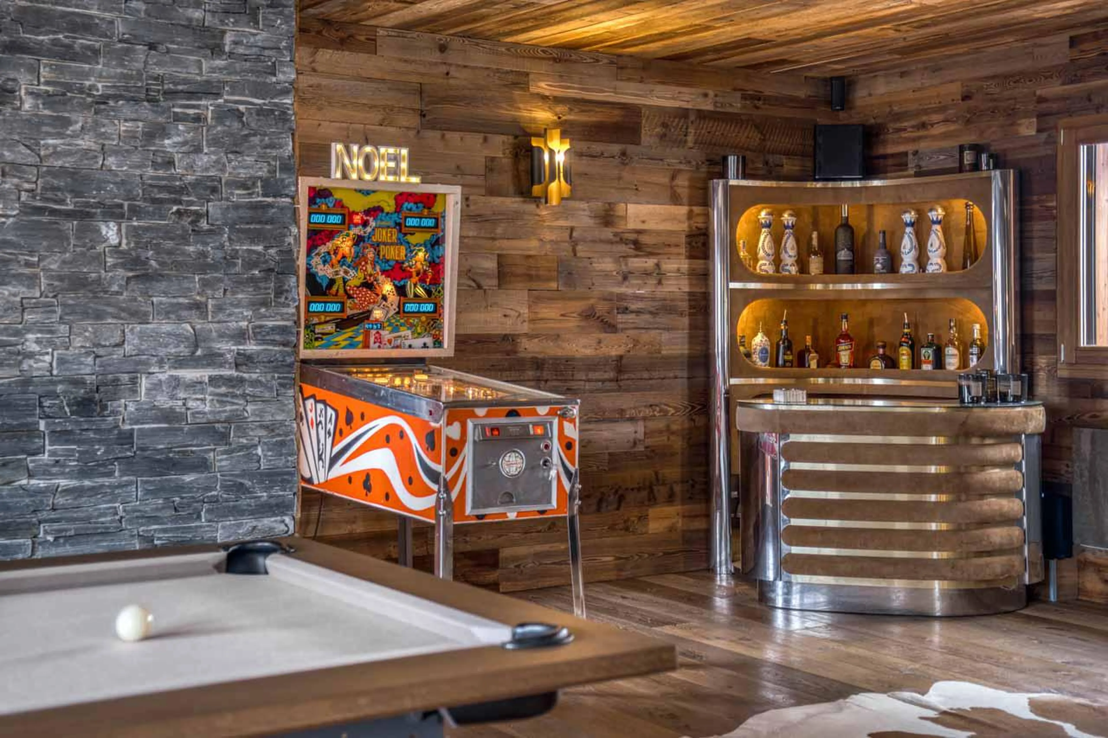 PInball machine at Chalet Gaia in Megeve