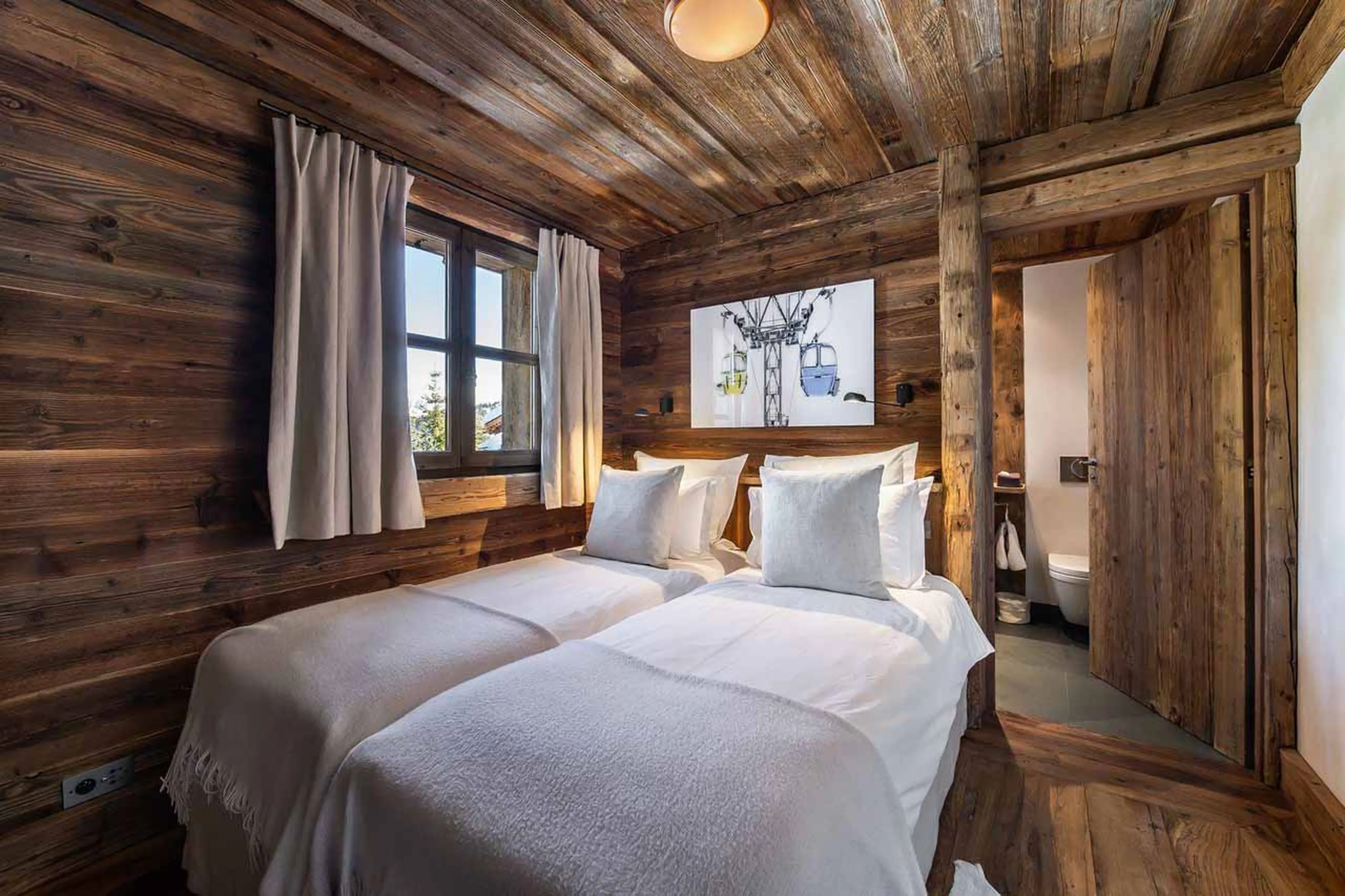 Bedroom three at Chalet Ima in Courchevel 1850