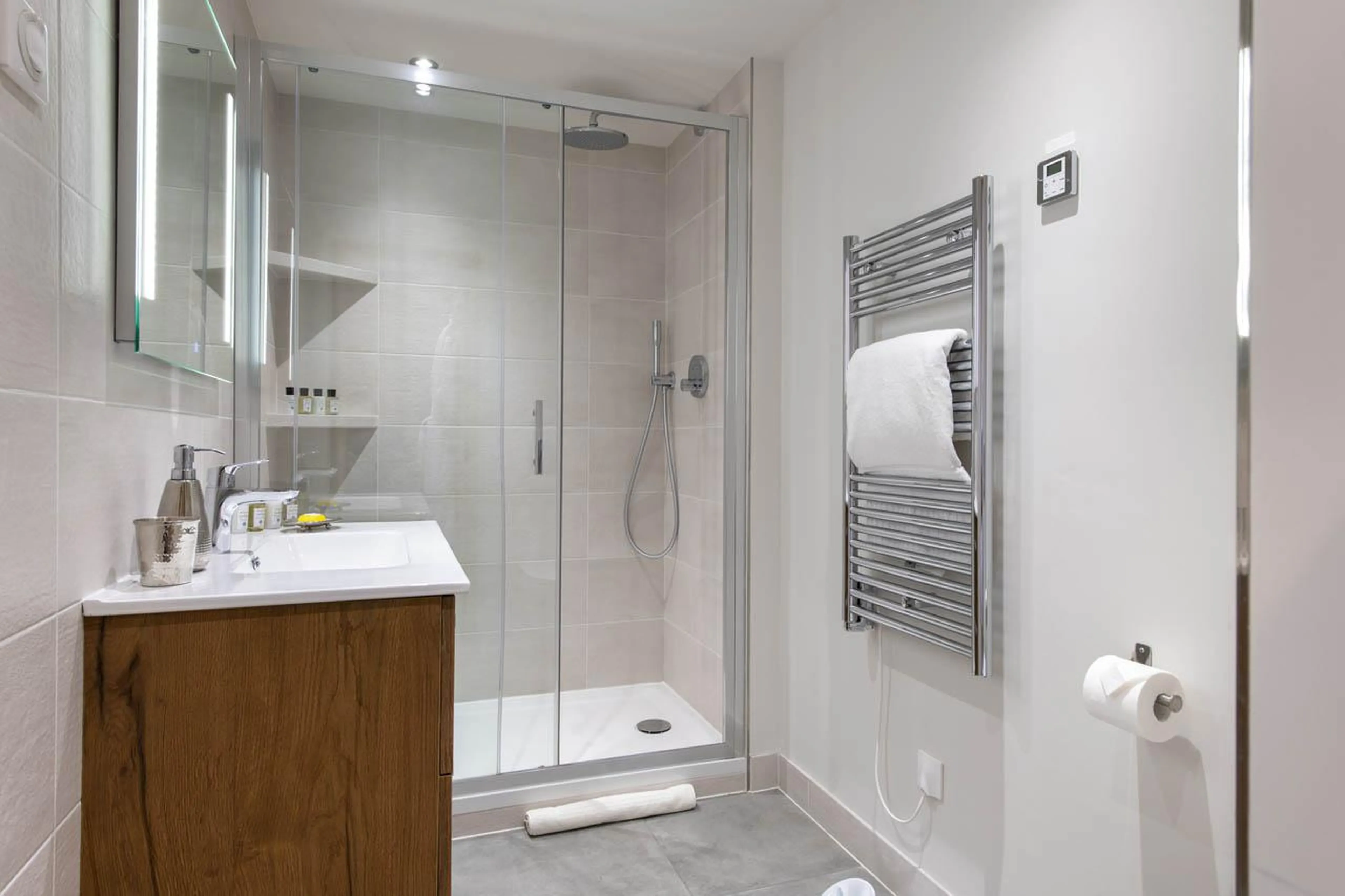 En-suite shower room at Chalet Genepi in Meribel