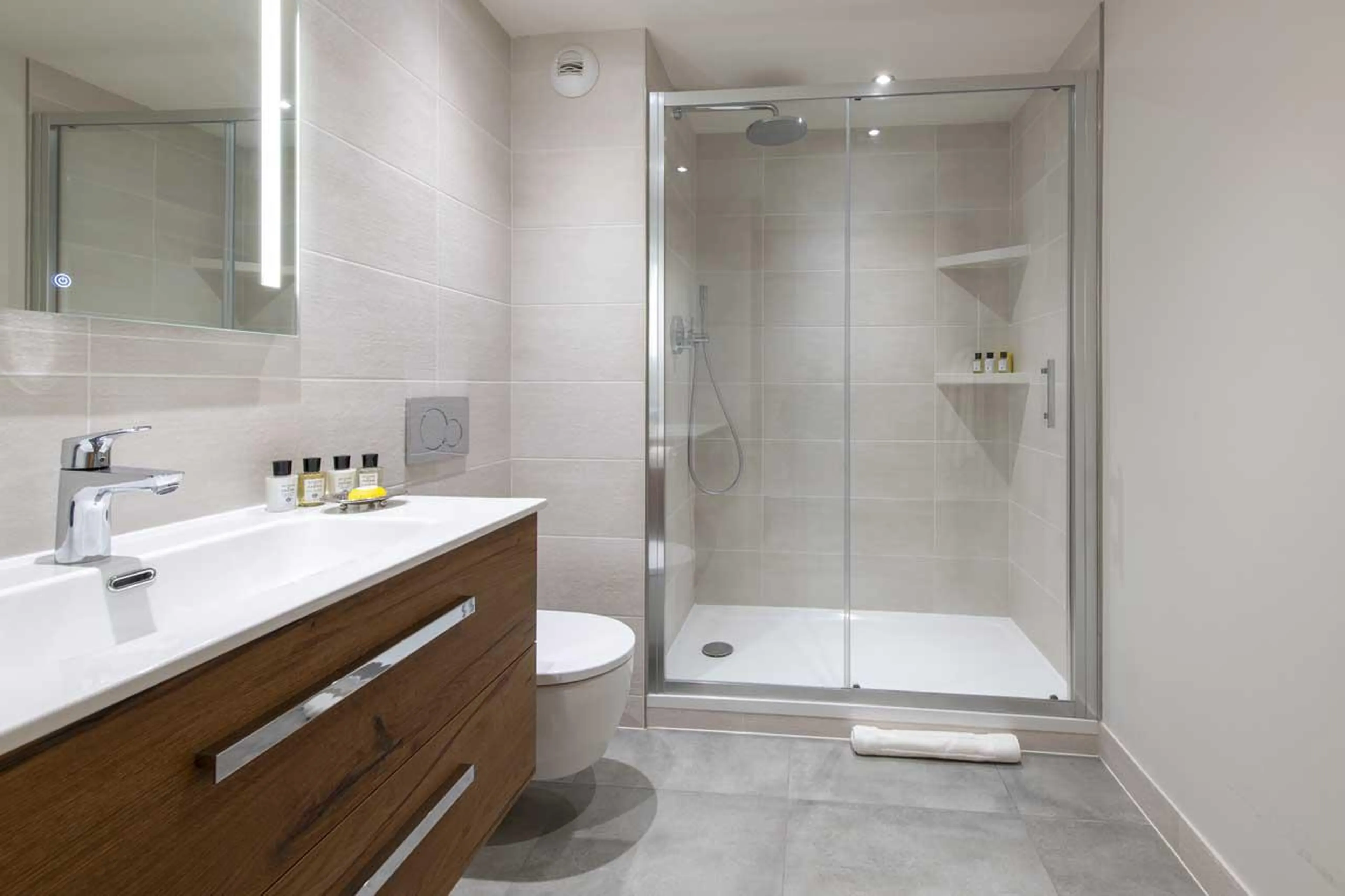 En-suite shower room at Chalet Genepi in Meribel