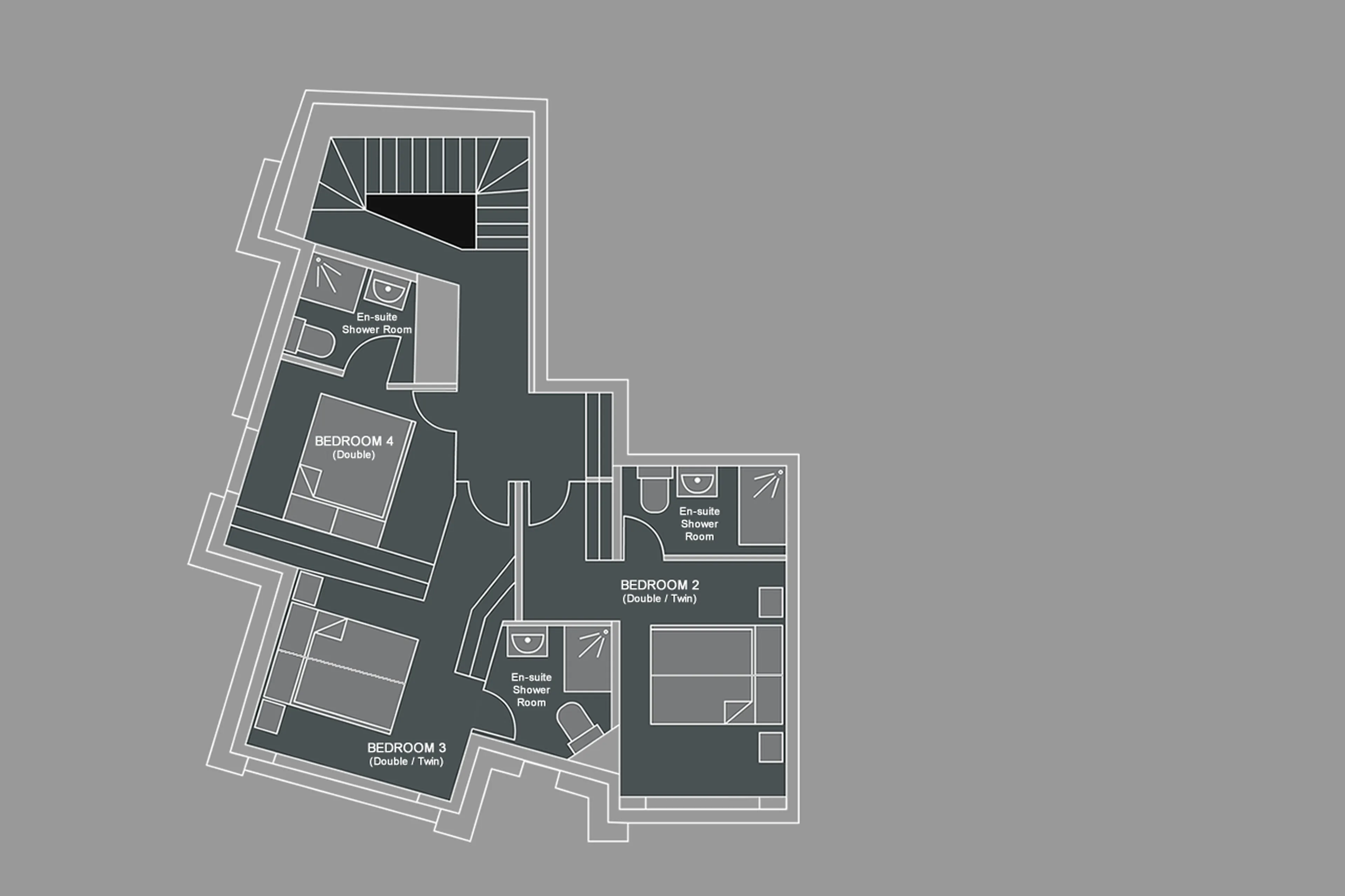 Level 1 floor plan of Chalet Genepi in Morzine